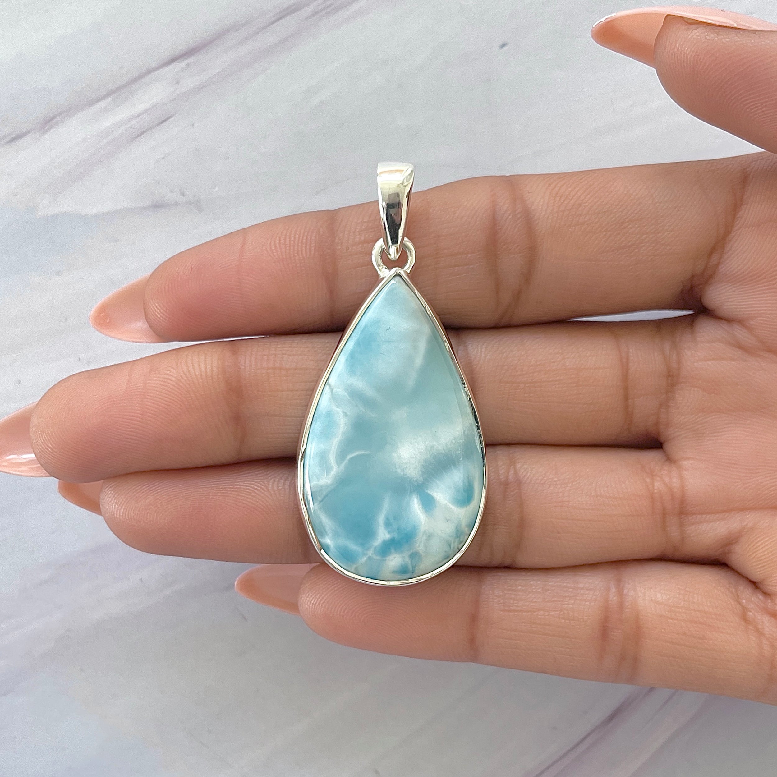 Larimar Pendant-(LAR-P-1613.)