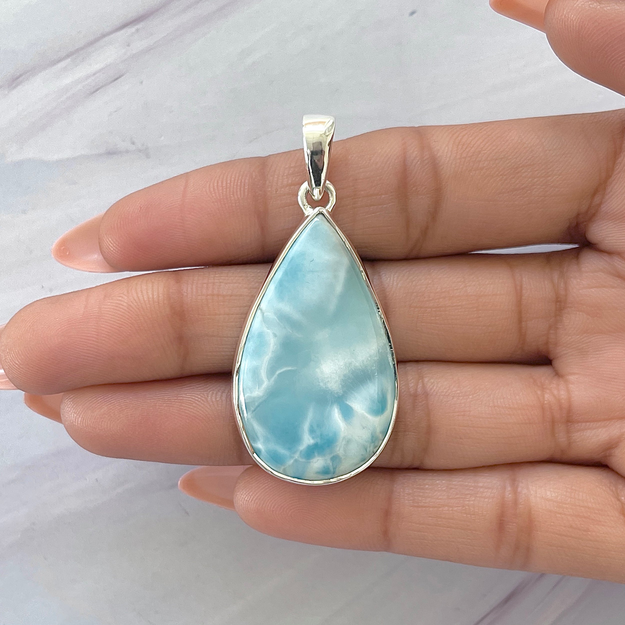 Larimar Pendant-(LAR-P-1613.)