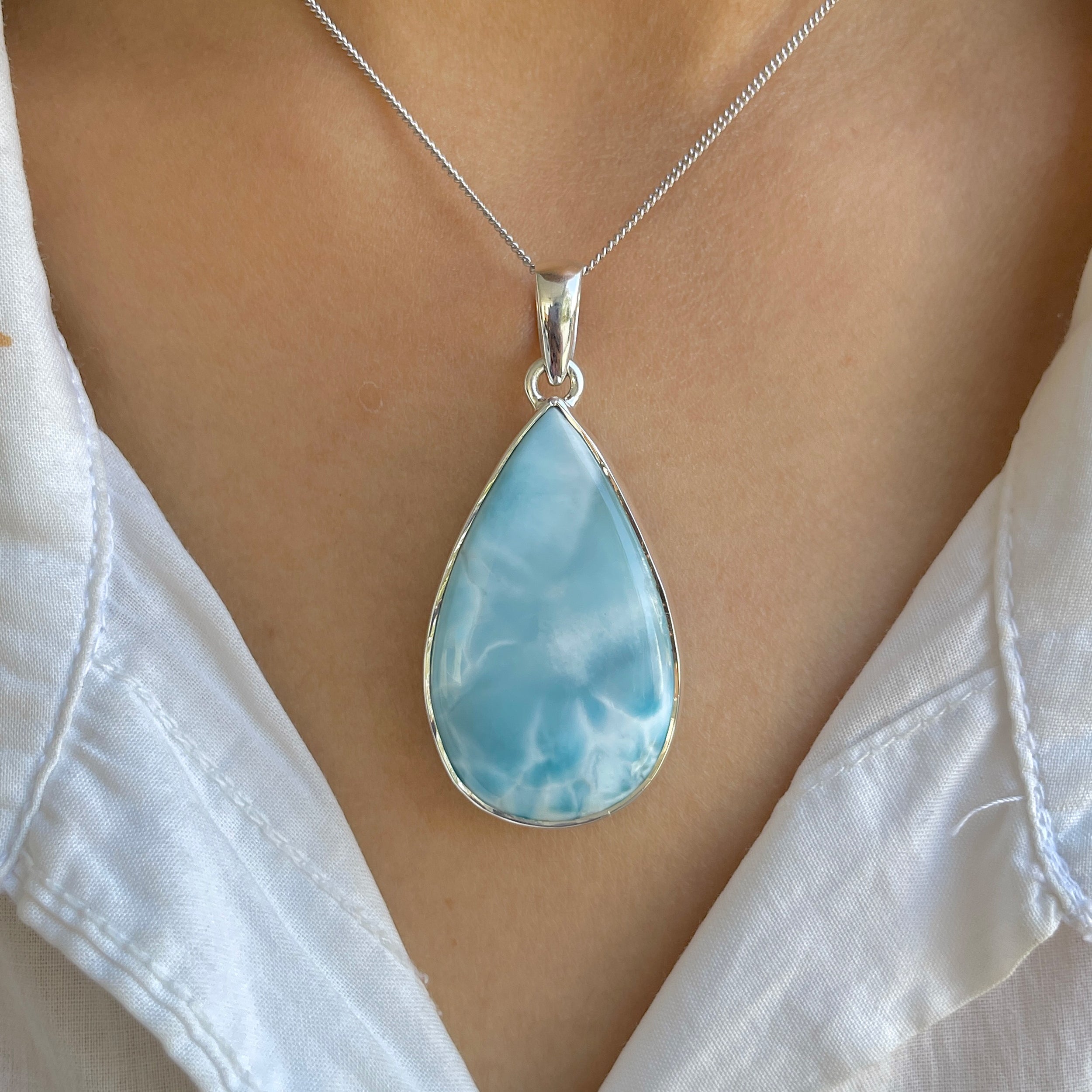 Larimar Pendant-(LAR-P-1613.)