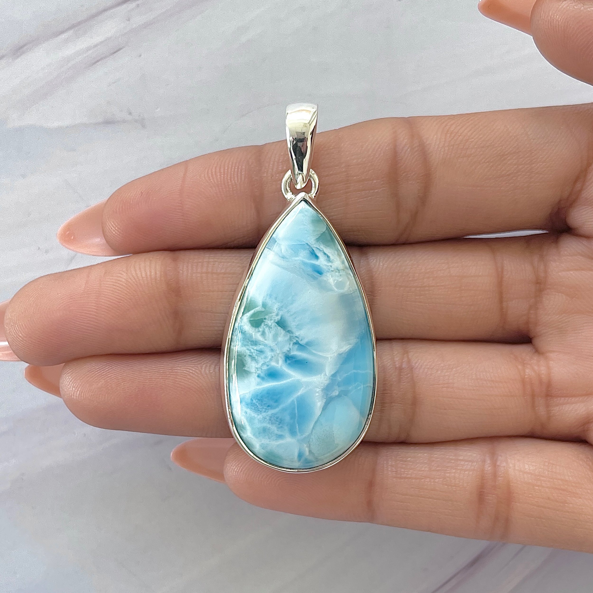 Larimar Pendant-(LAR-P-1614.)