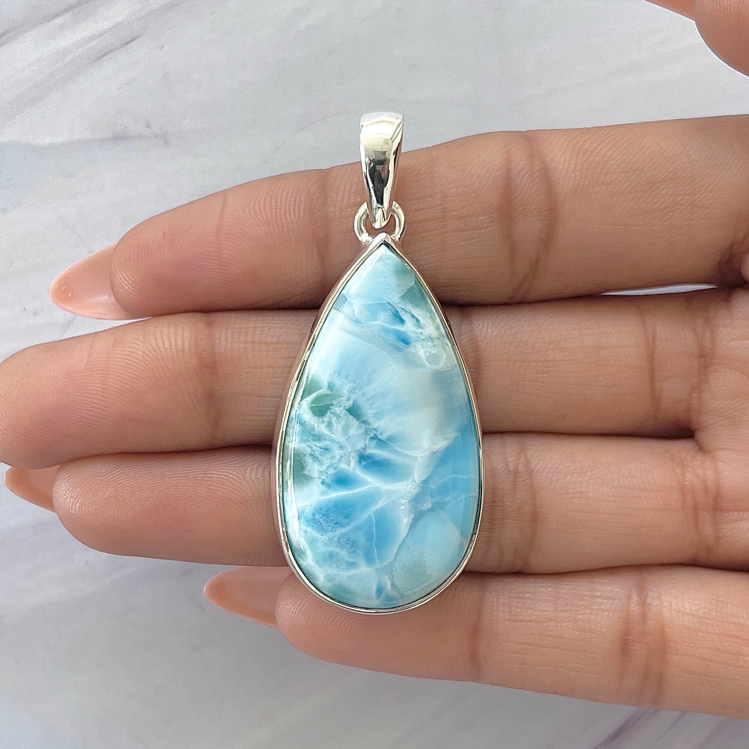 Larimar Pendant-(LAR-P-1614.)