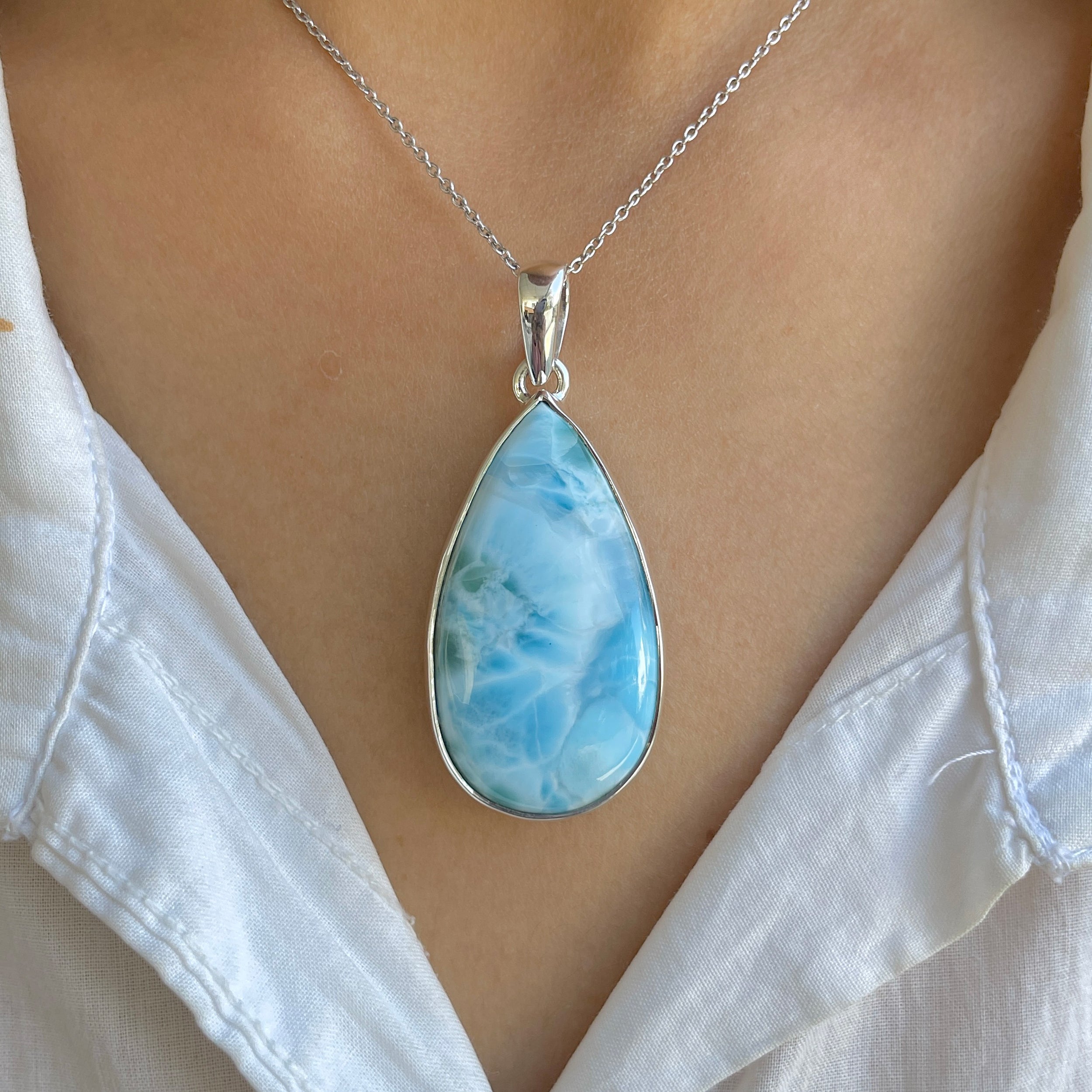 Larimar Pendant-(LAR-P-1614.)