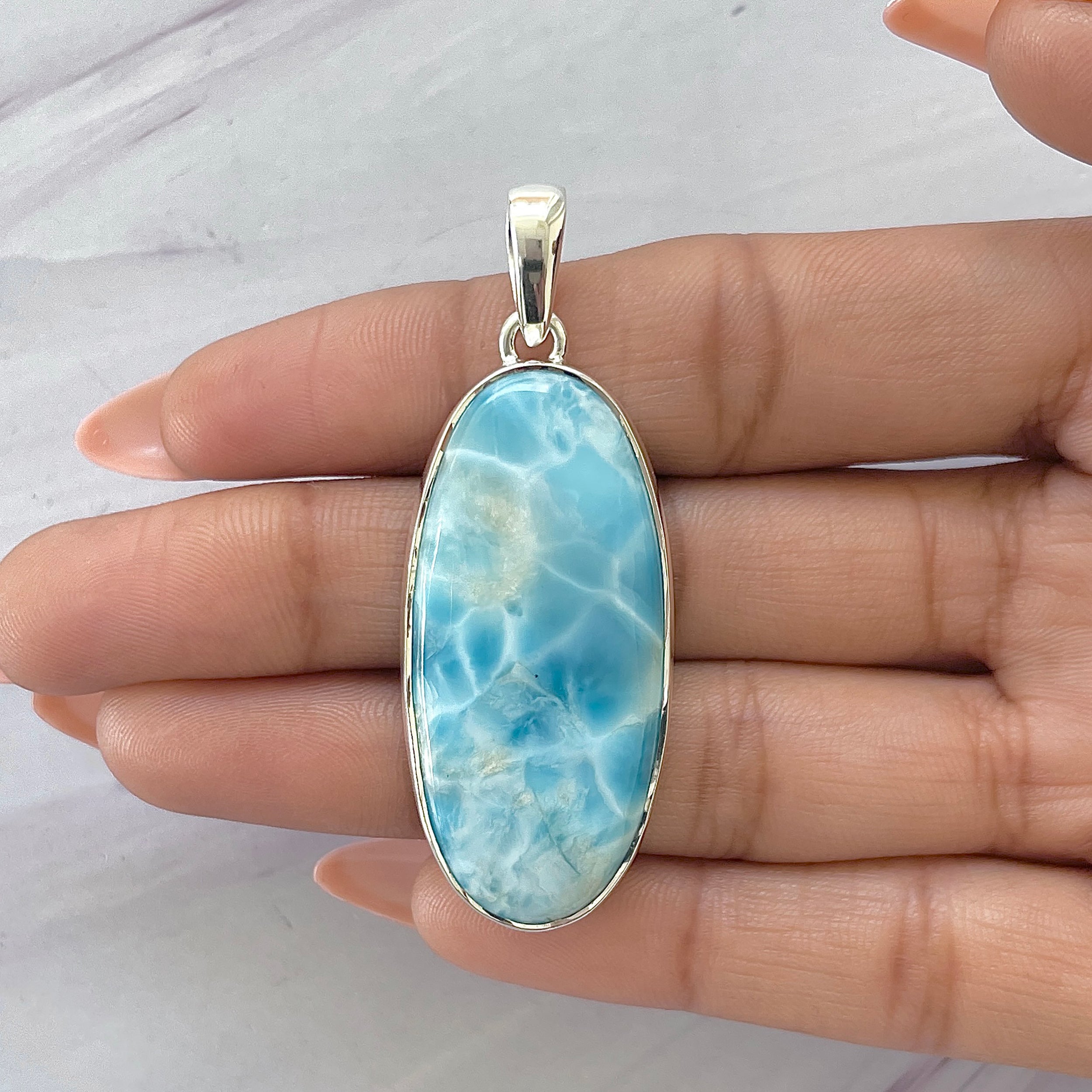 Larimar Pendant-(LAR-P-1615.)