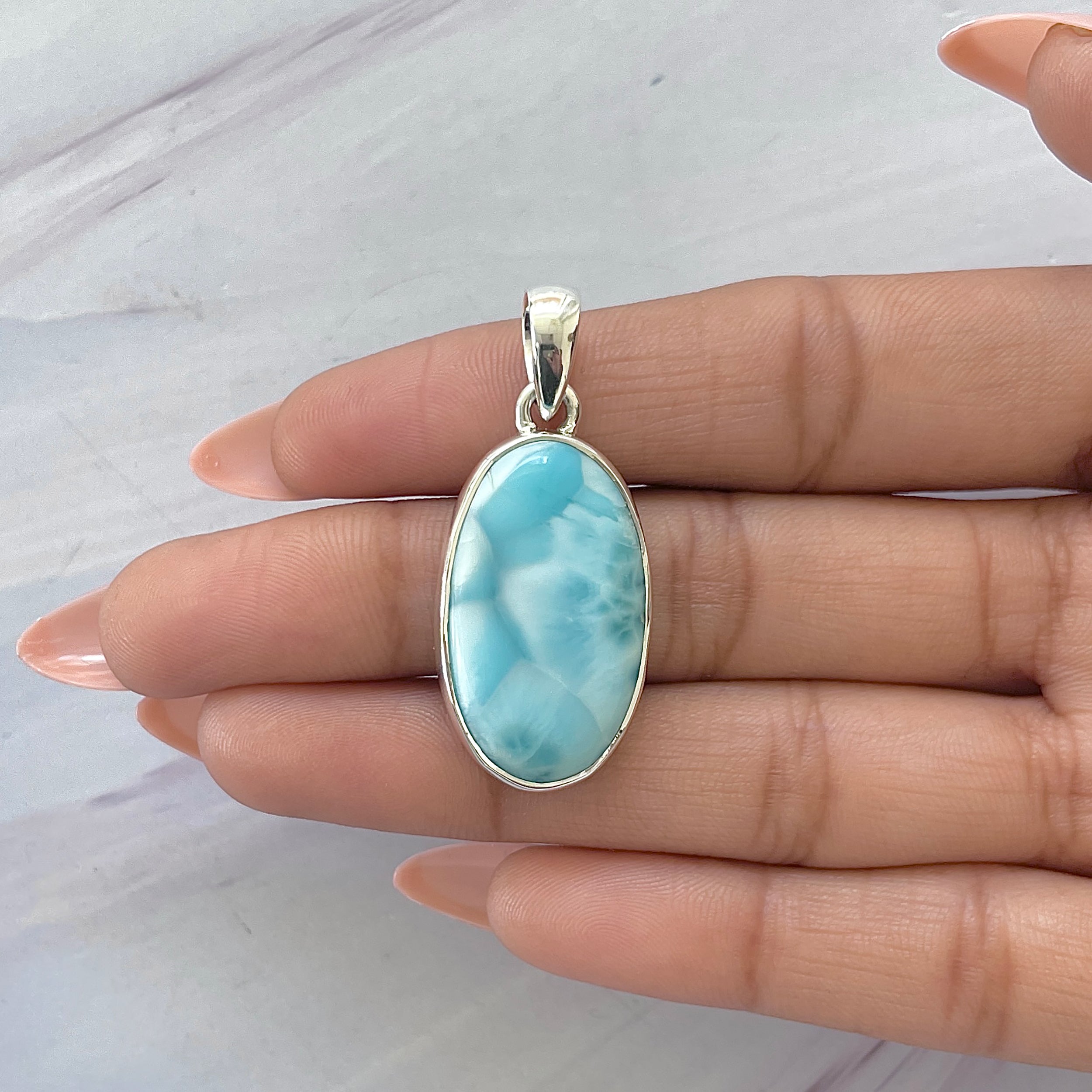 Larimar Pendant-(LAR-P-1616.)