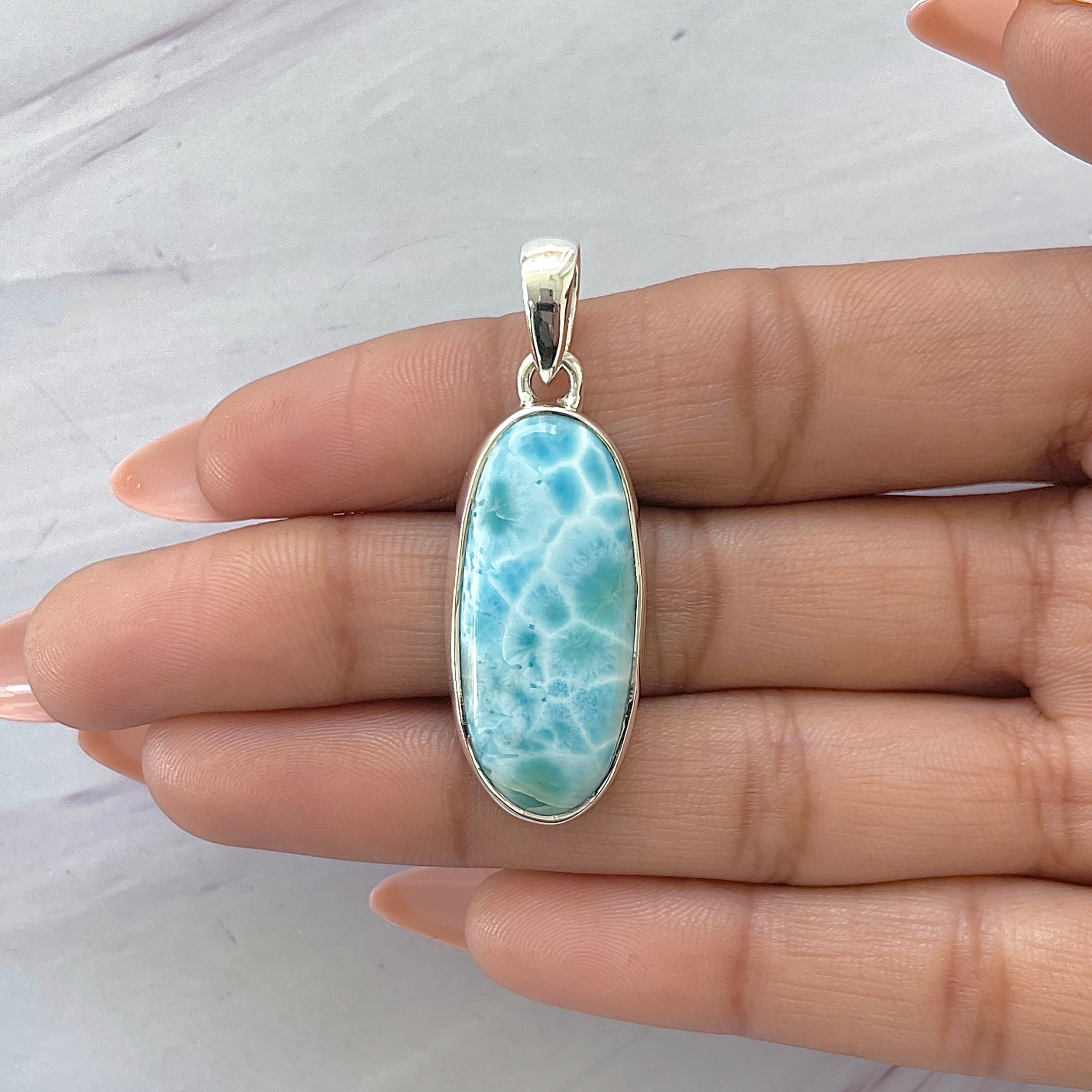Larimar Pendant-(LAR-P-1617.)
