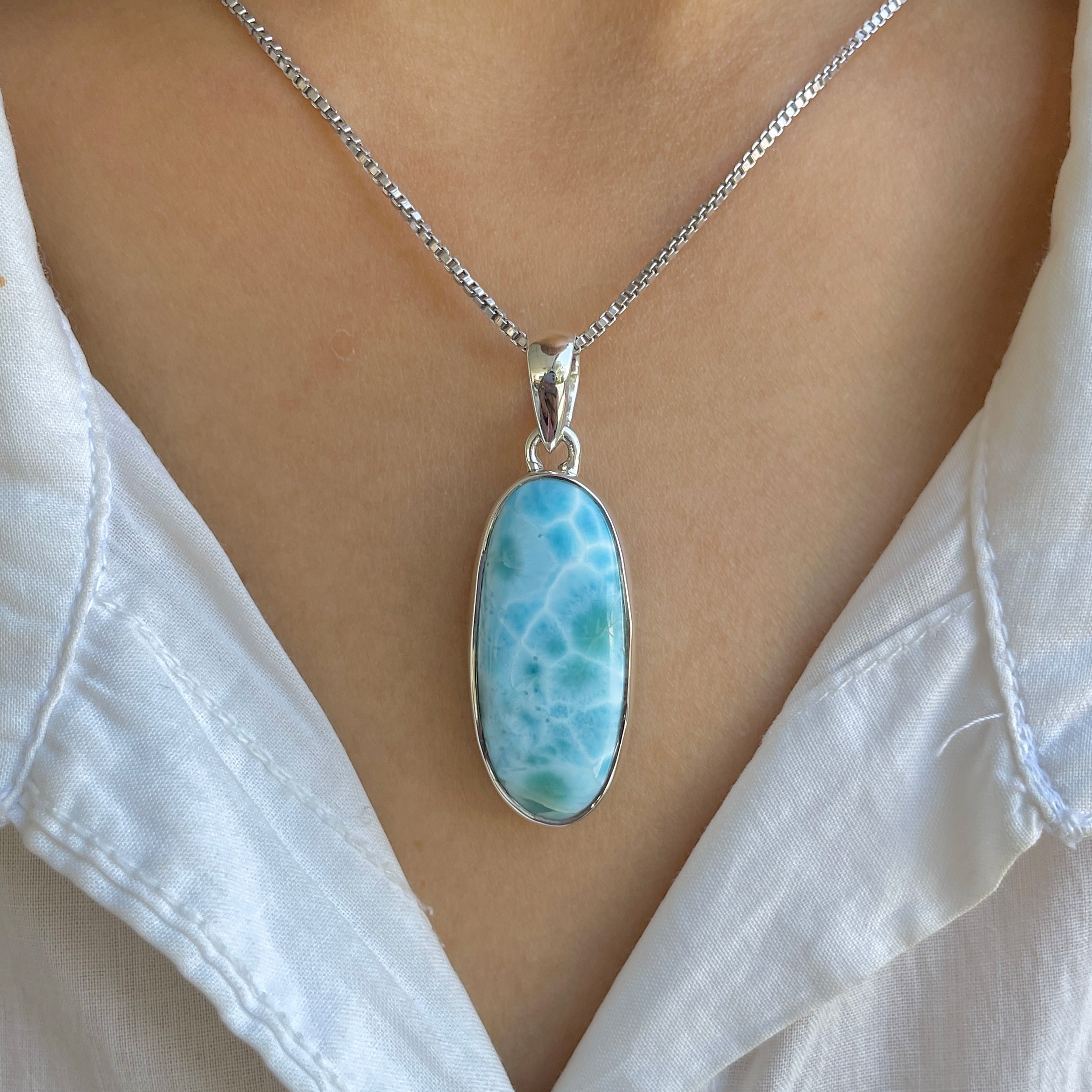 Larimar Pendant-(LAR-P-1617.)