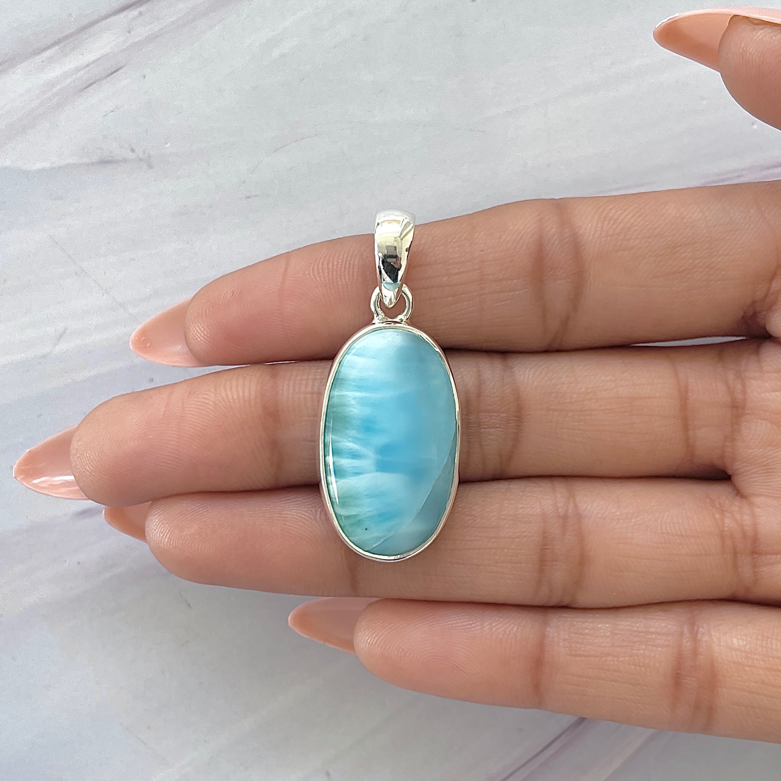 Larimar Pendant-(LAR-P-1618.)