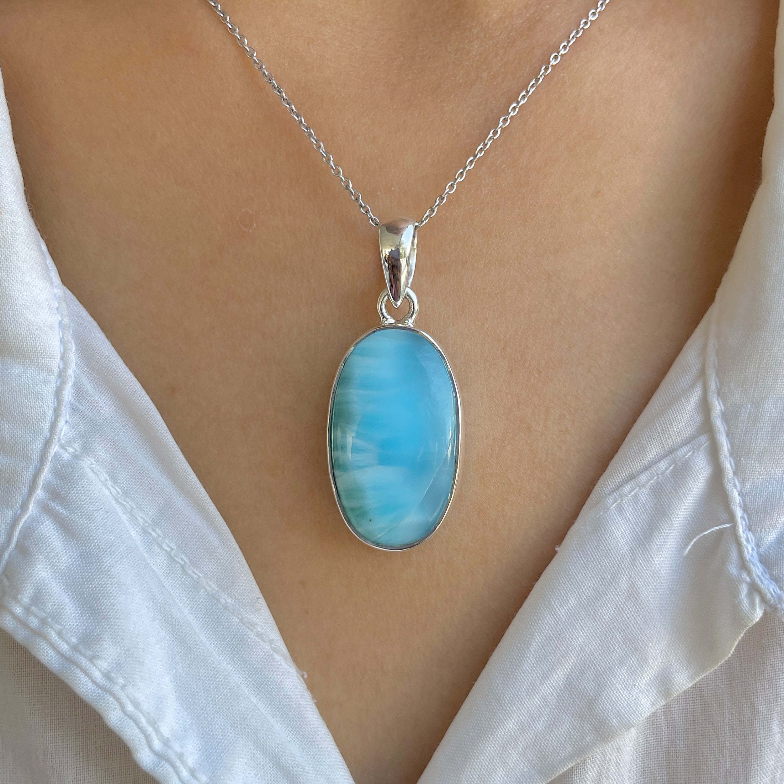 Larimar Pendant-(LAR-P-1618.)