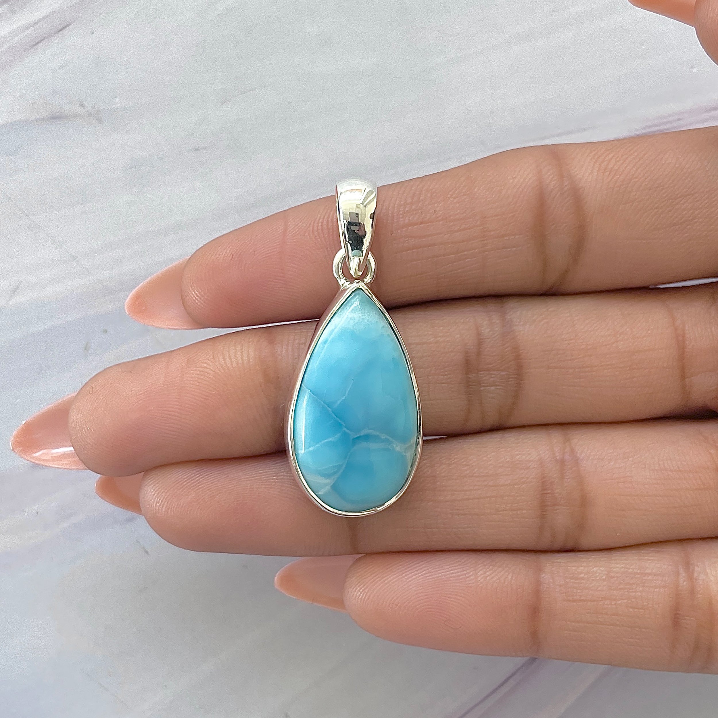 Larimar Pendant-(LAR-P-1619.)