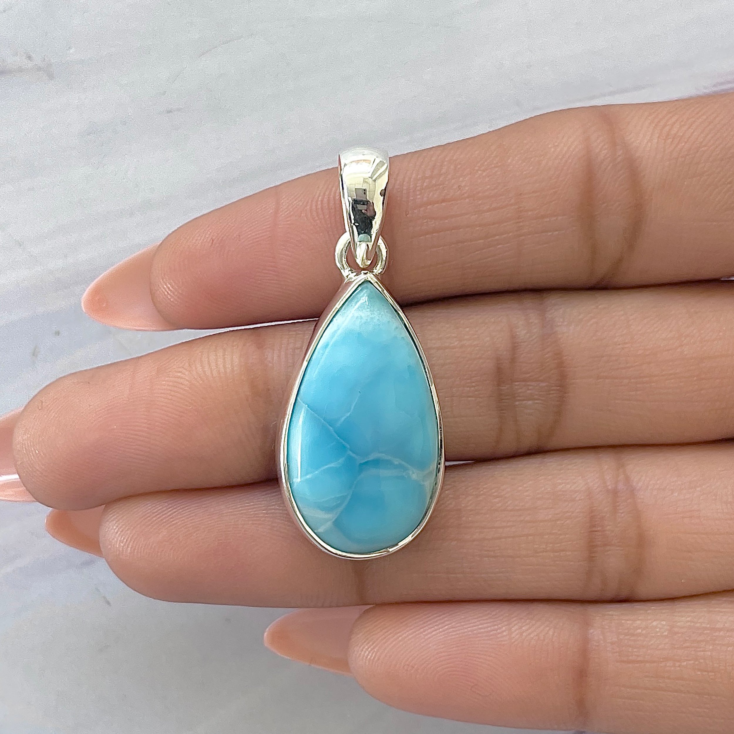 Larimar Pendant-(LAR-P-1619.)