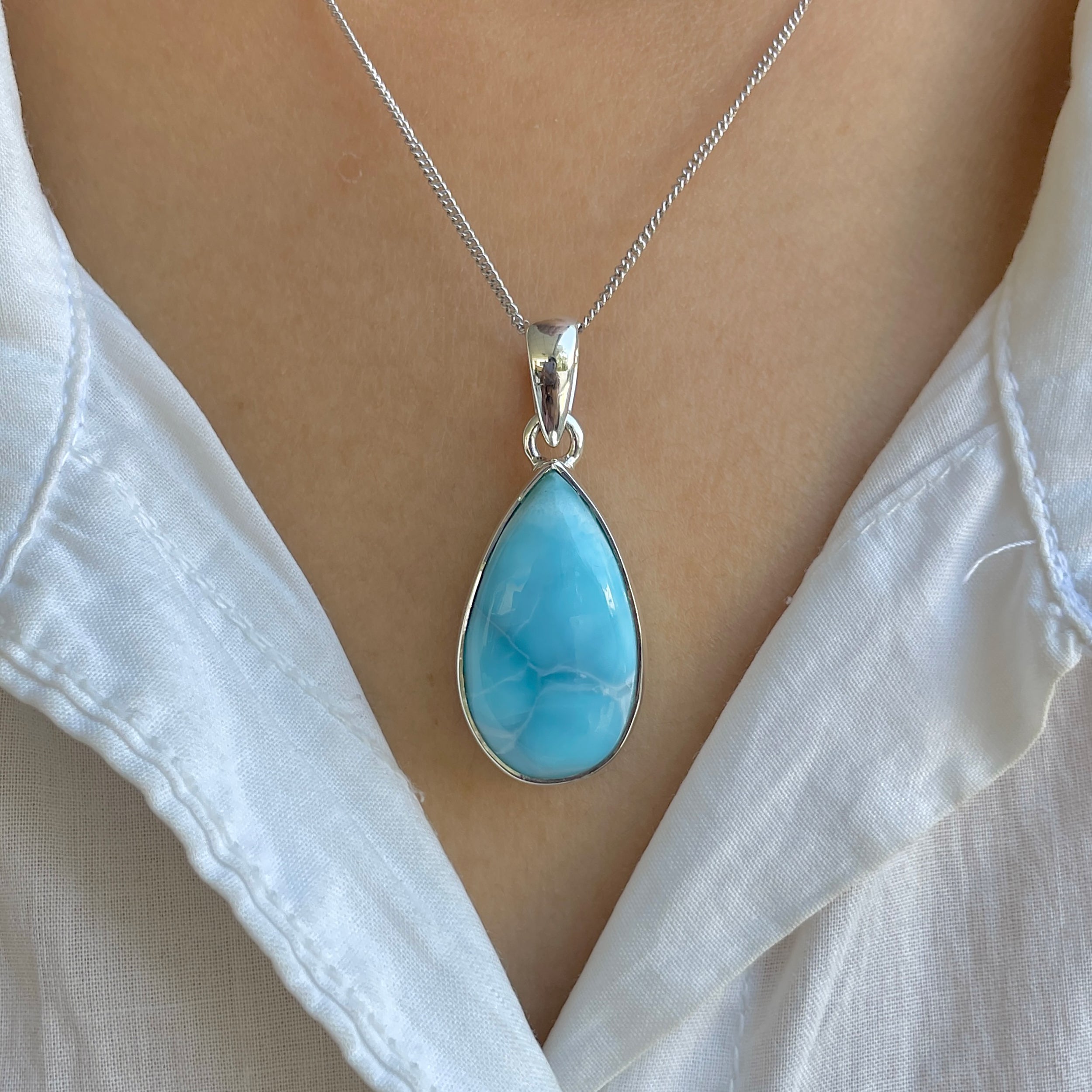 Larimar Pendant-(LAR-P-1619.)