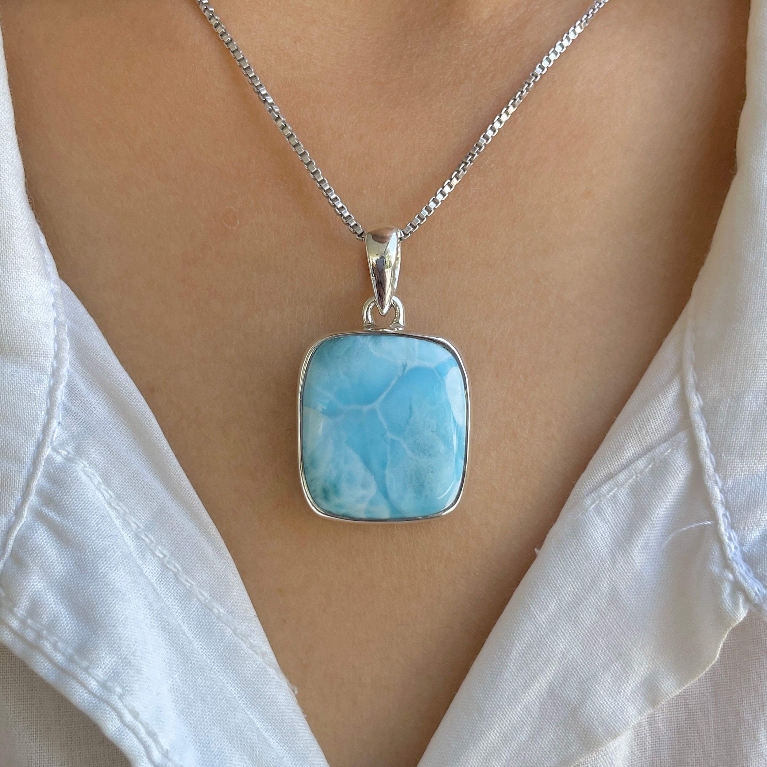 Larimar Pendant-(LAR-P-1621.)