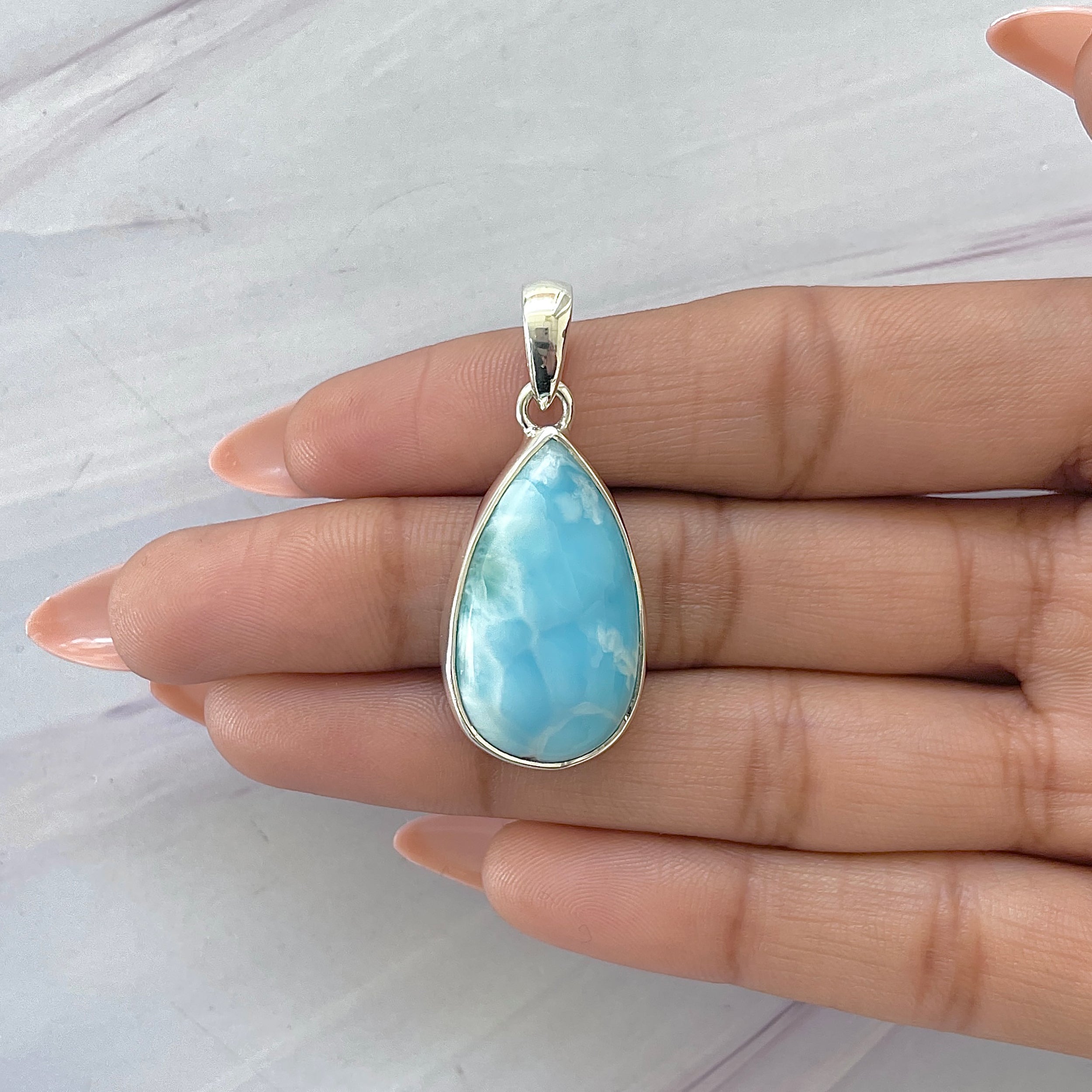 Larimar Pendant-(LAR-P-1623.)