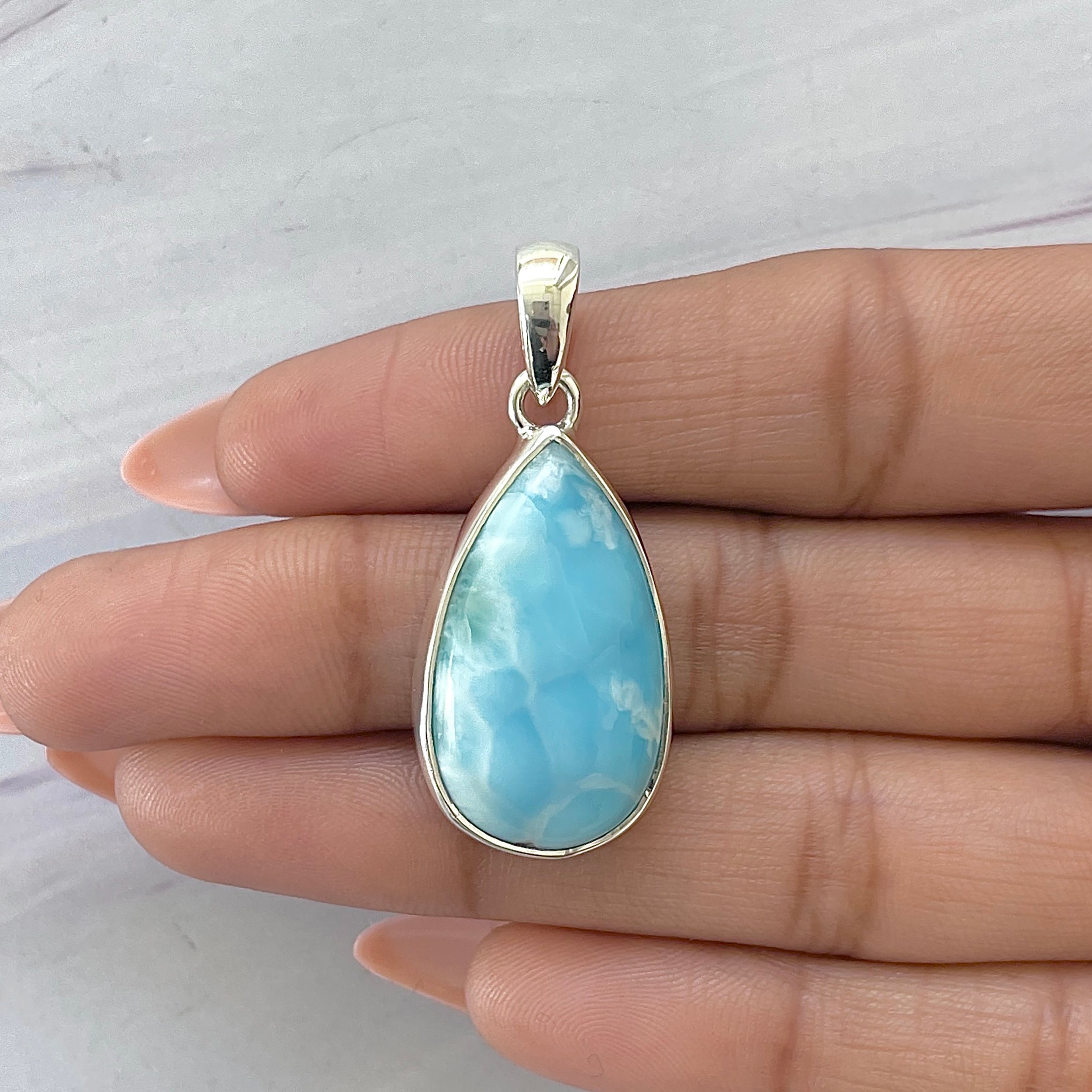 Larimar Pendant-(LAR-P-1623.)