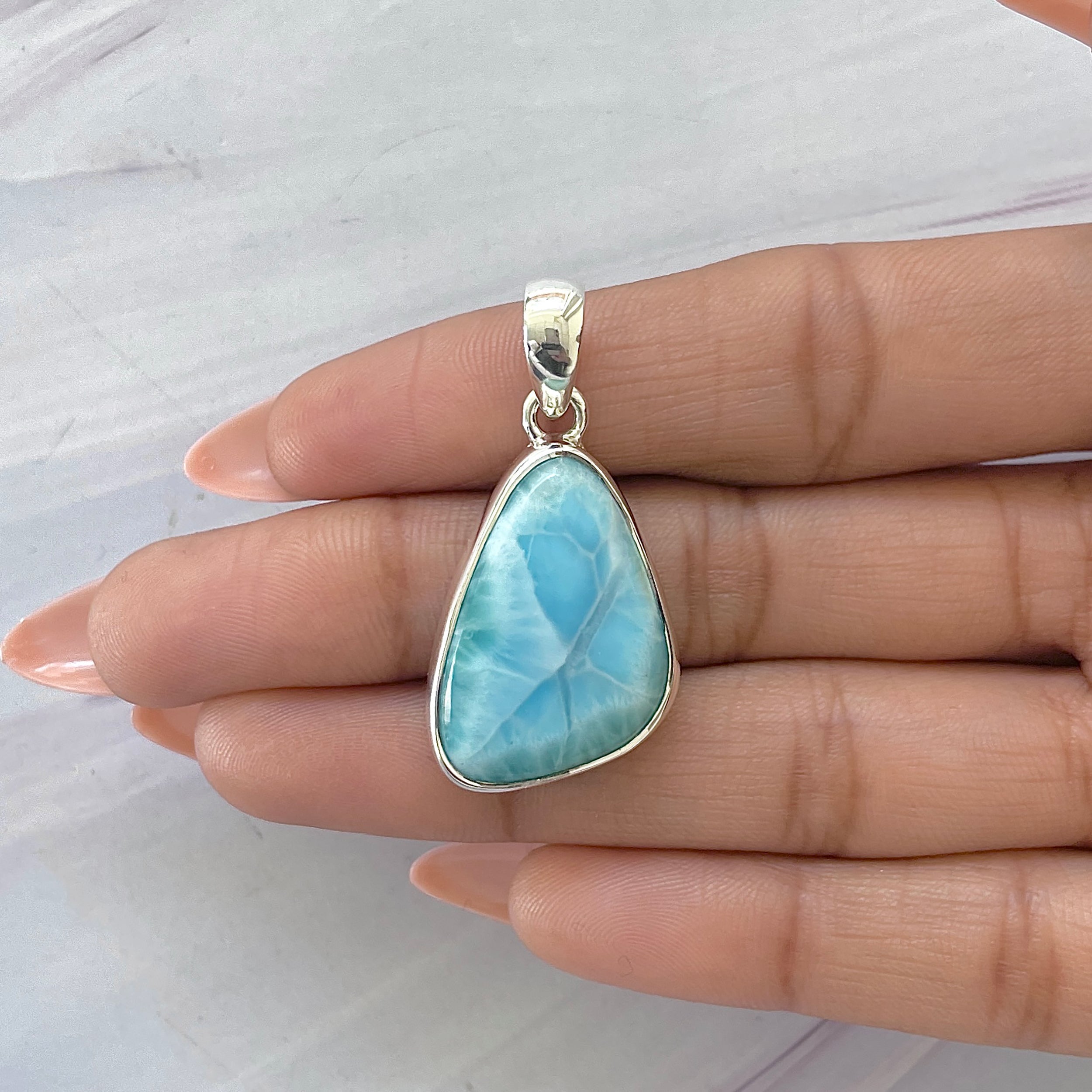 Larimar Pendant-(LAR-P-1624.)
