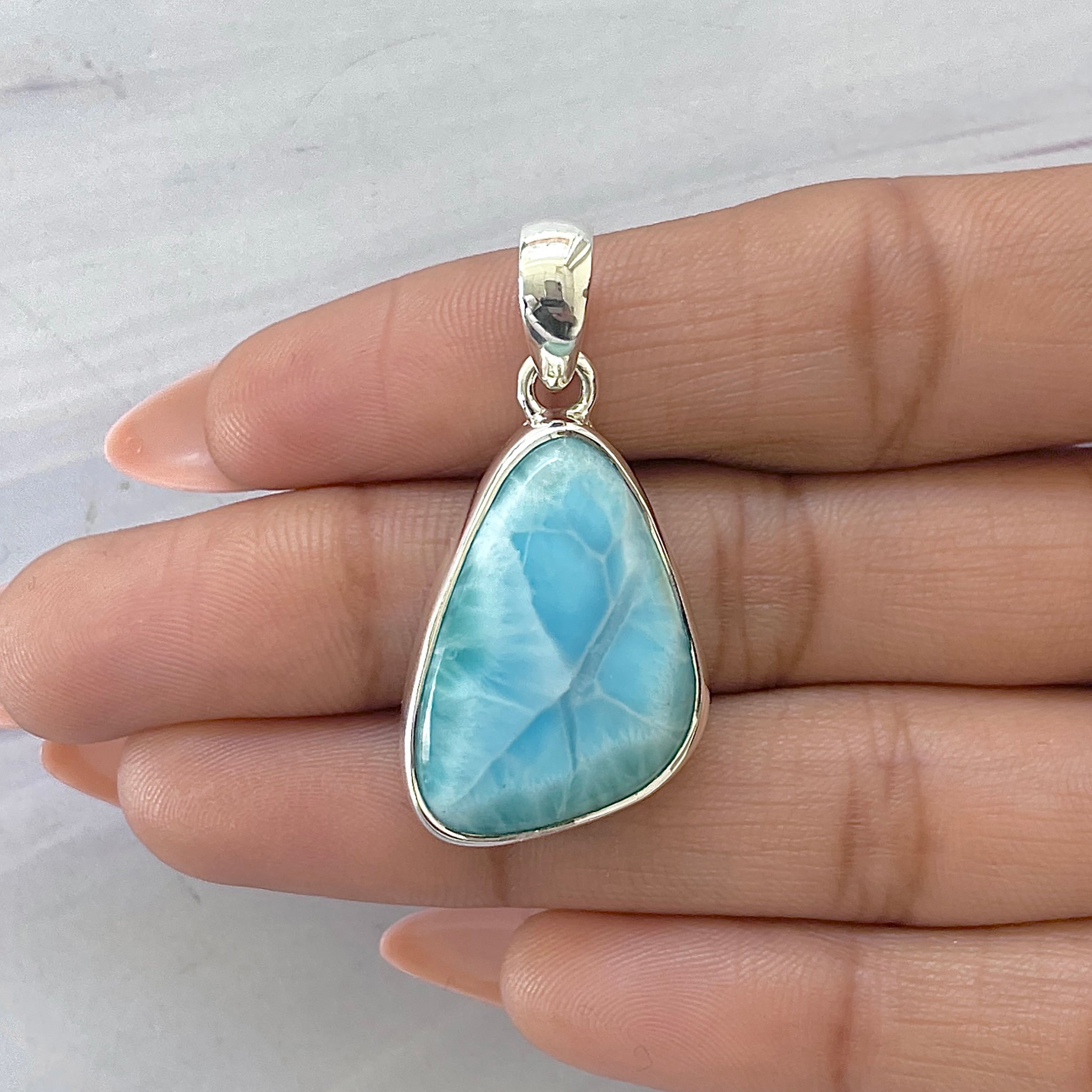 Larimar Pendant-(LAR-P-1624.)