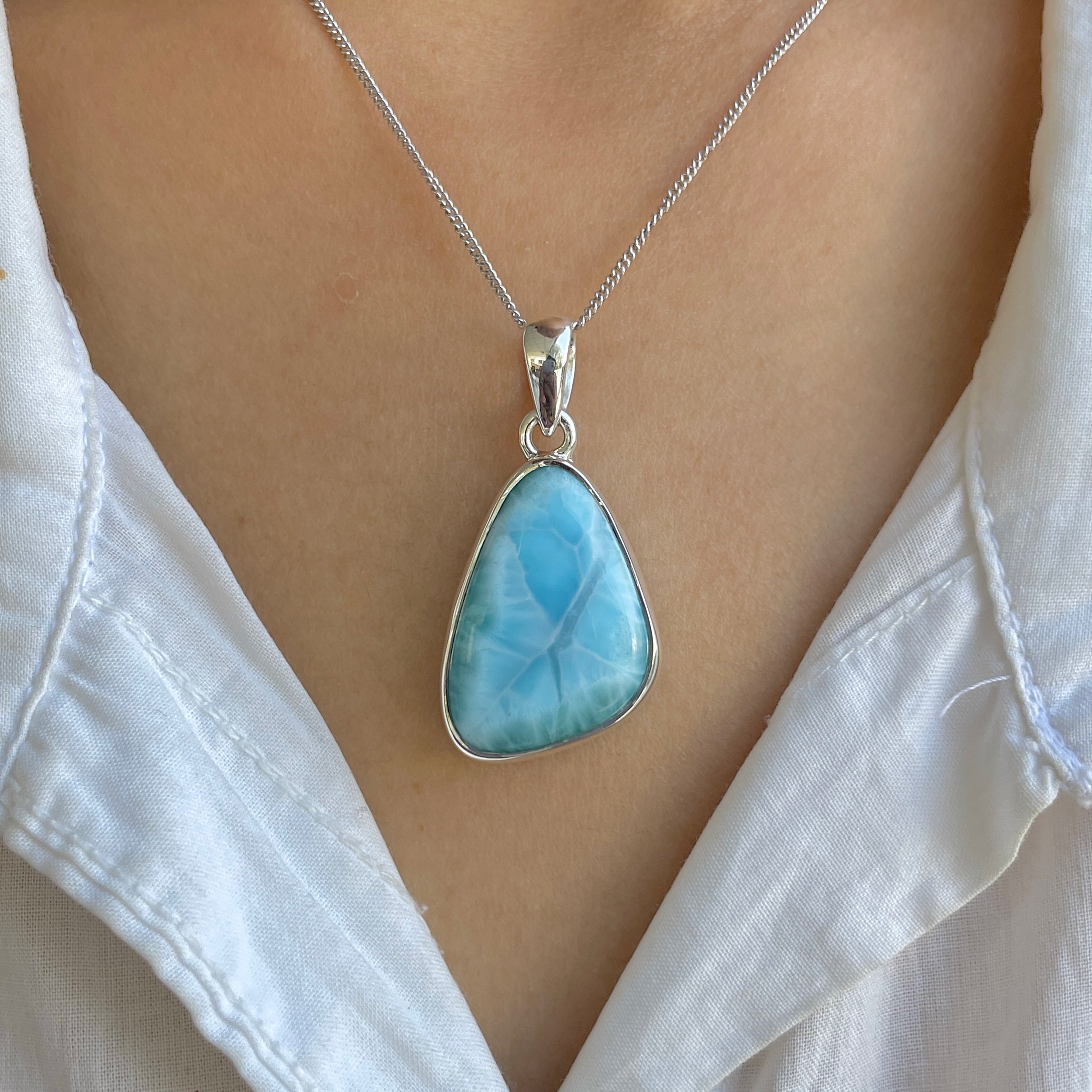 Larimar Pendant-(LAR-P-1624.)