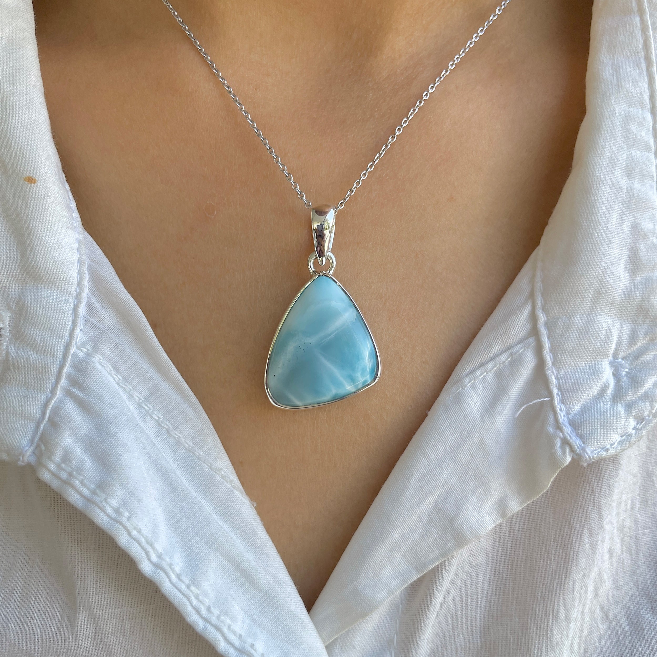 Larimar Pendant-(LAR-P-1627.)