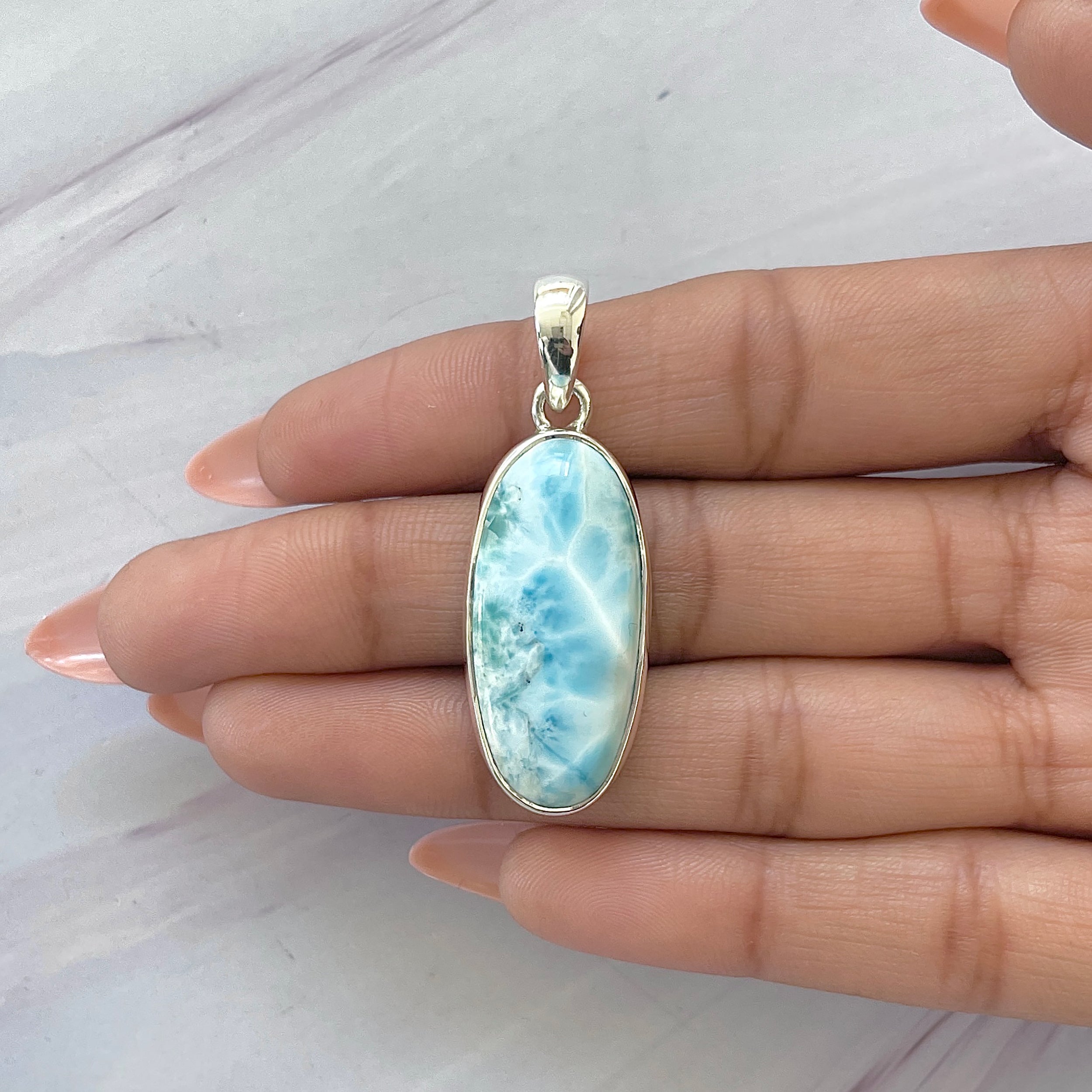 Larimar Pendant-(LAR-P-1629.)