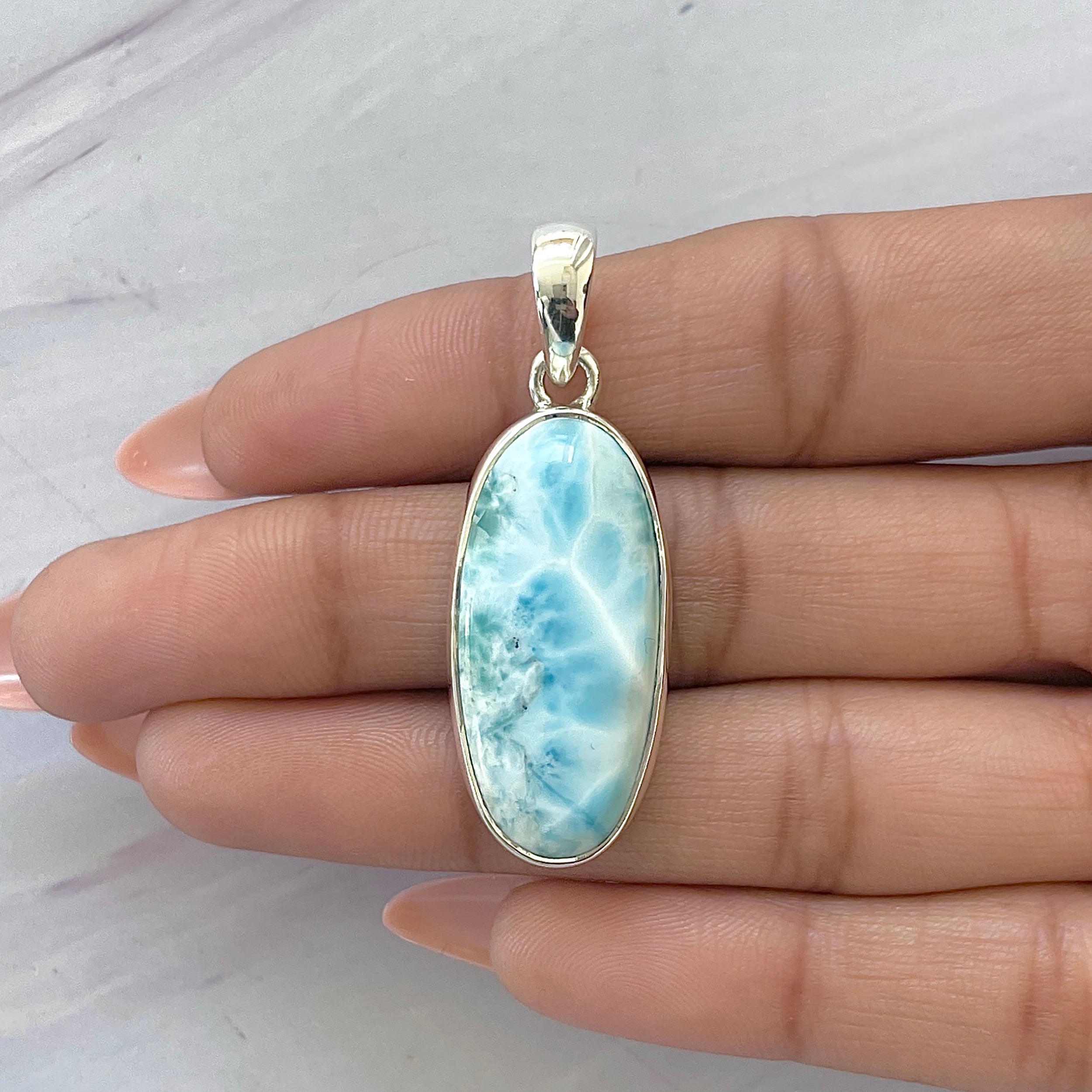 Larimar Pendant-(LAR-P-1629.)