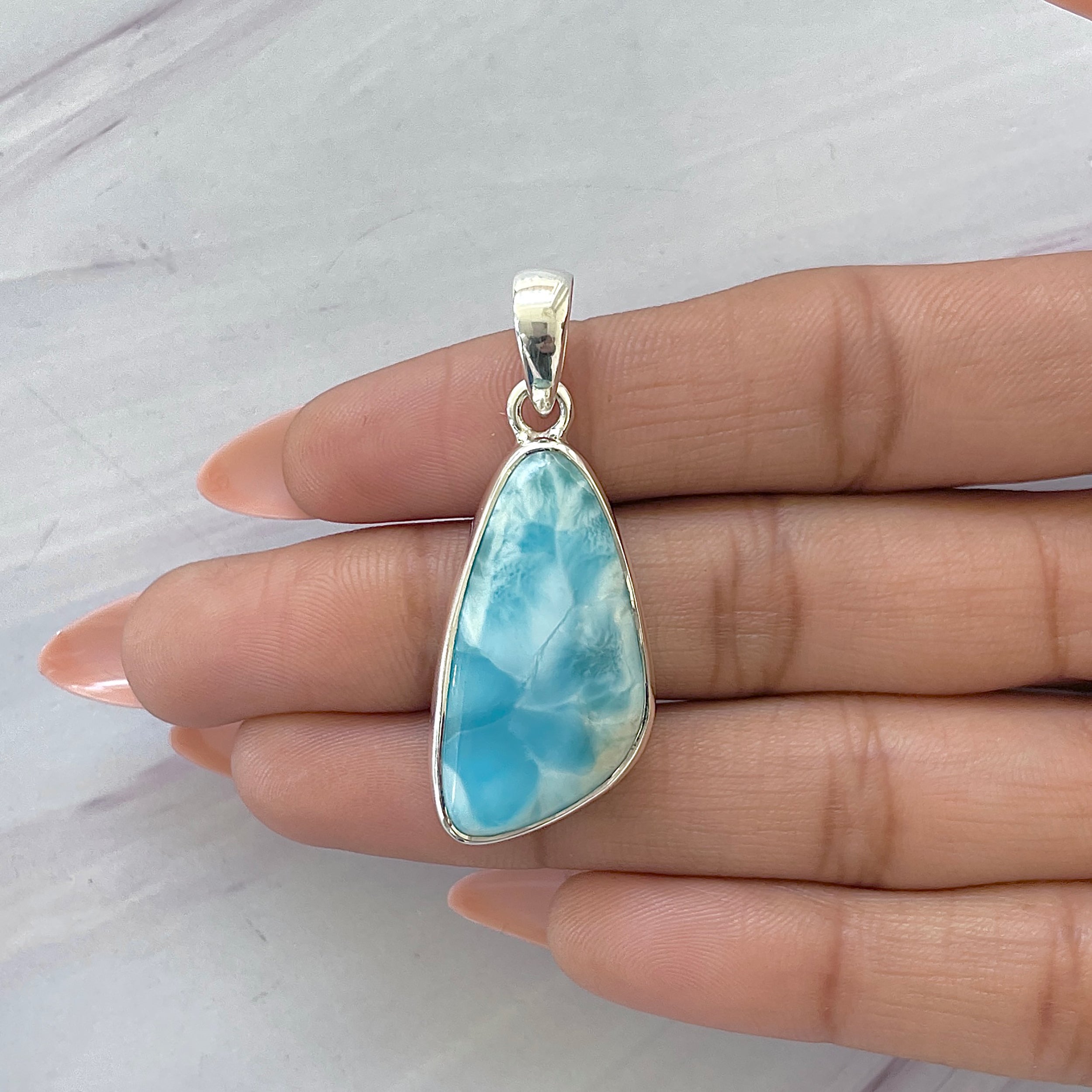 Larimar Pendant-(LAR-P-1630.)