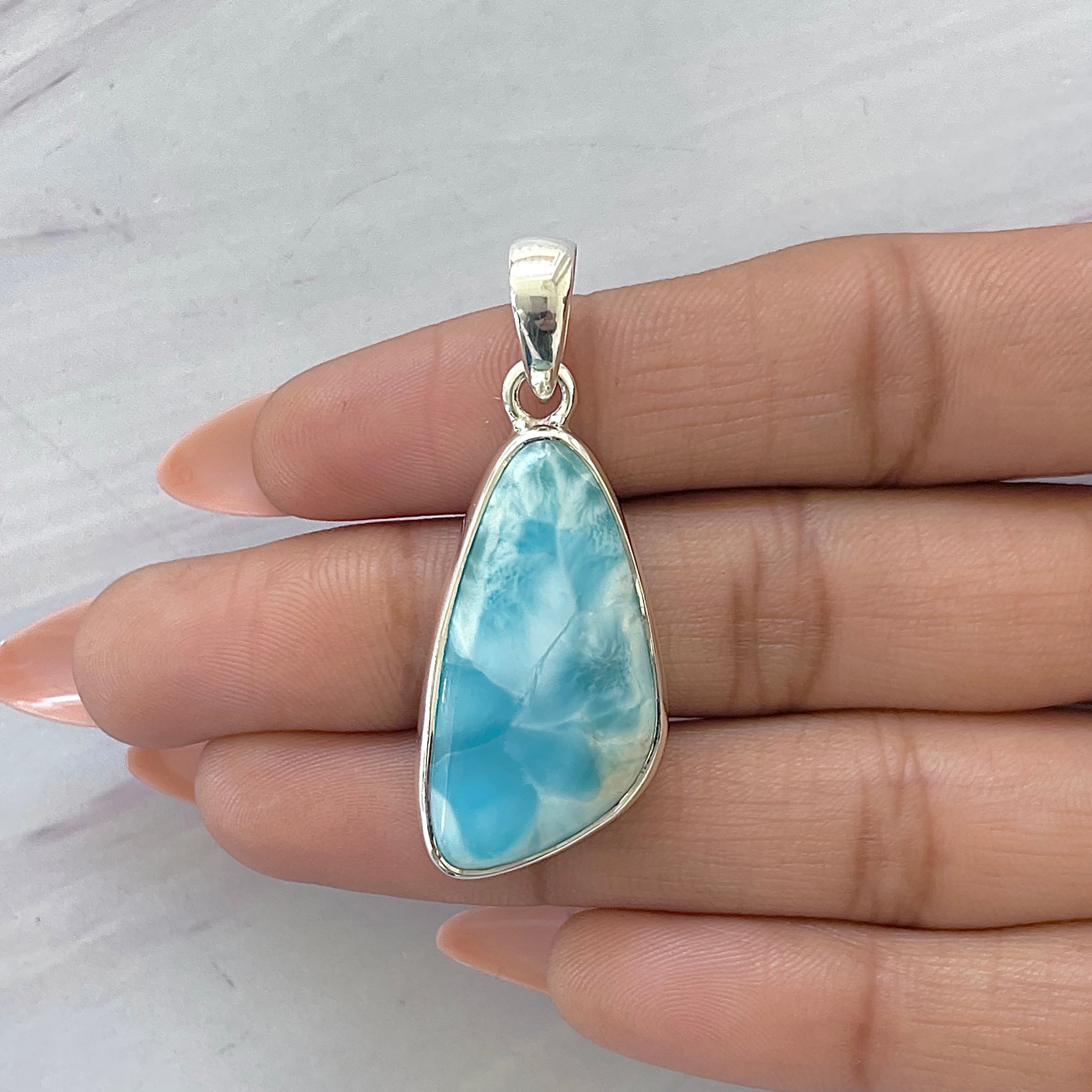 Larimar Pendant-(LAR-P-1630.)