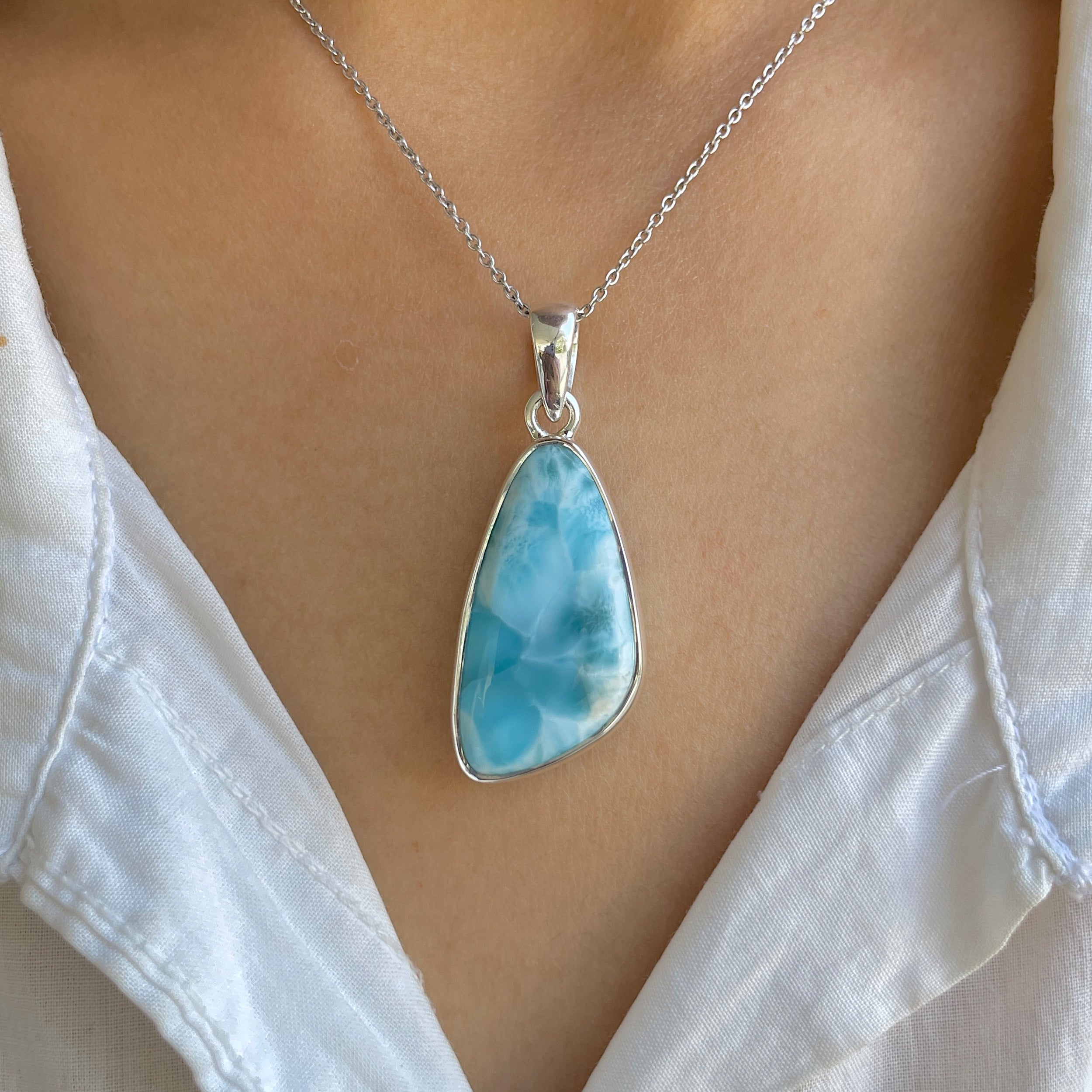 Larimar Pendant-(LAR-P-1630.)