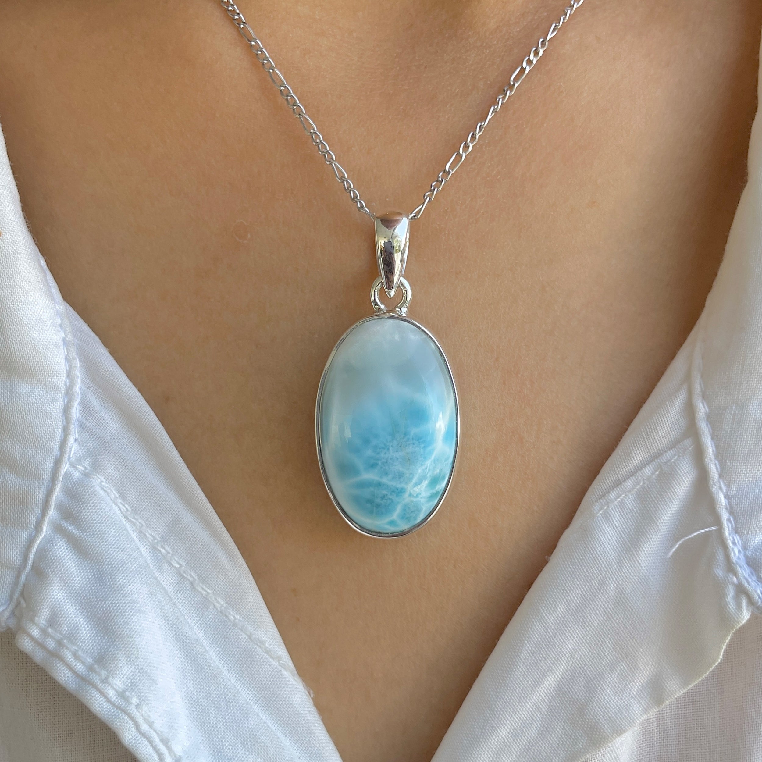 Larimar Pendant-(LAR-P-1631.)