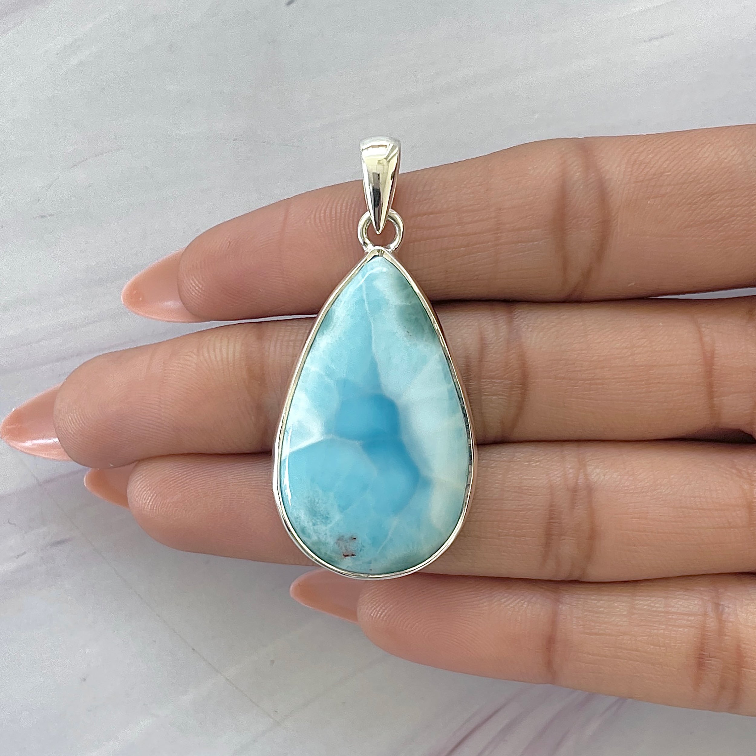 Larimar Pendant-(LAR-P-1632.)