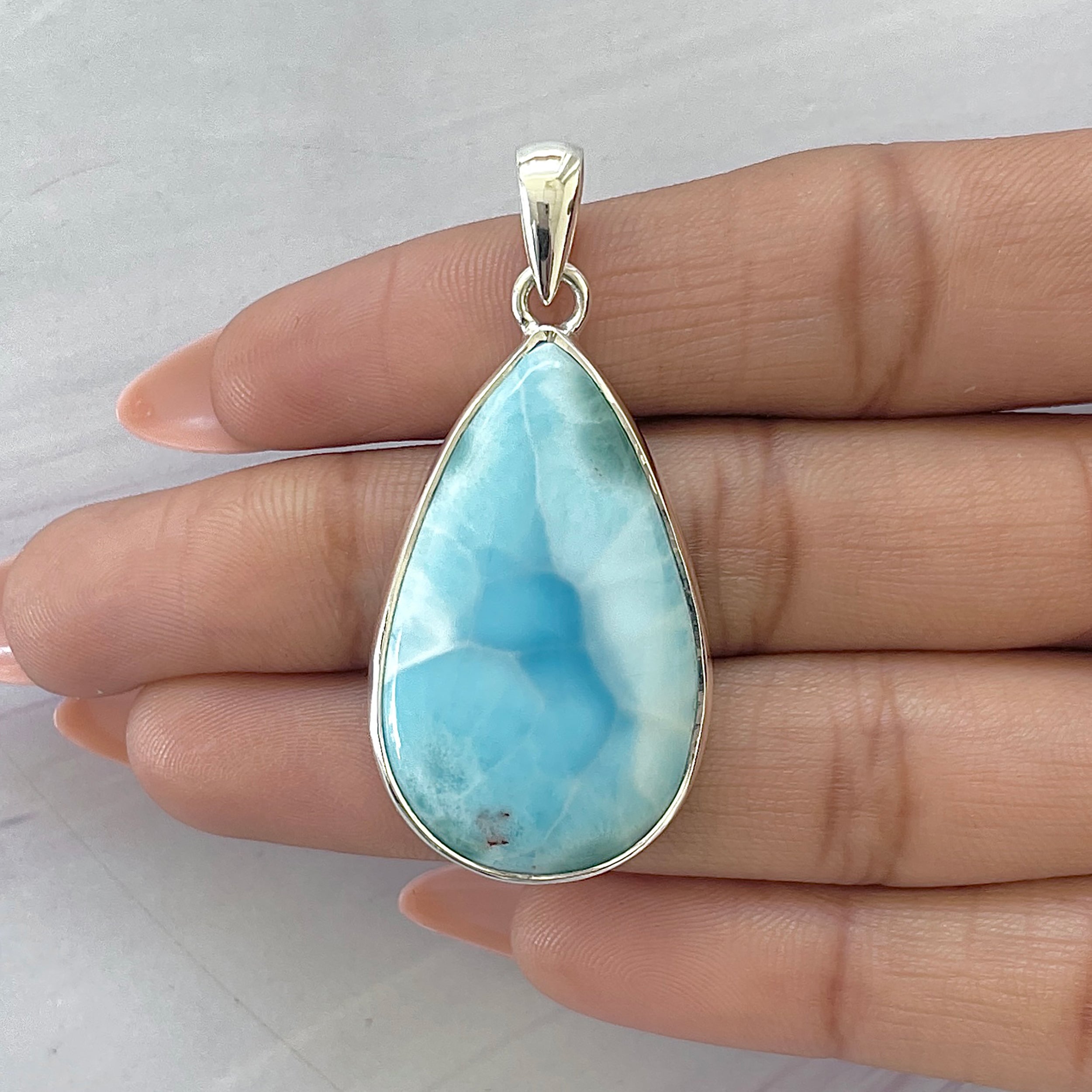 Larimar Pendant-(LAR-P-1632.)