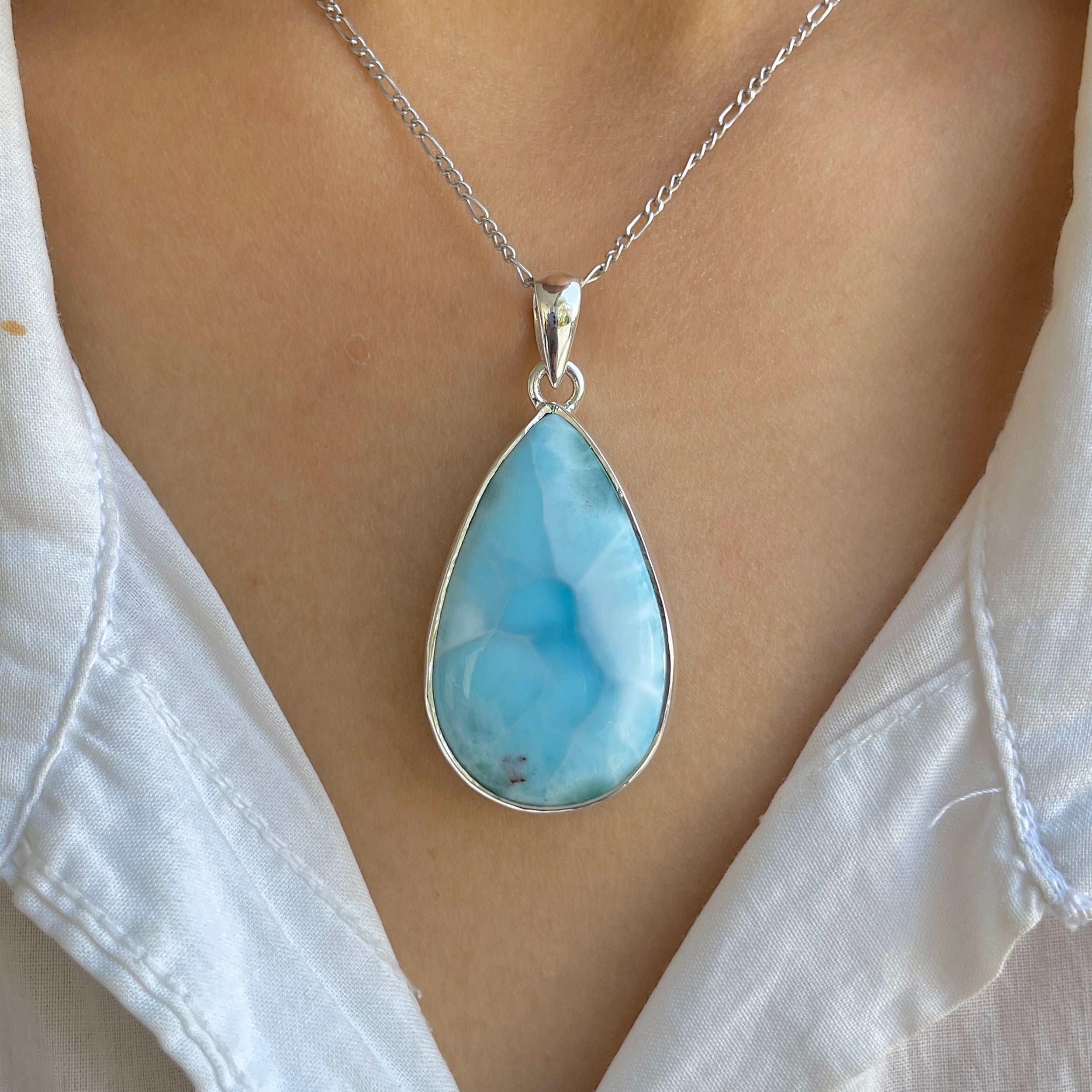 Larimar Pendant-(LAR-P-1632.)