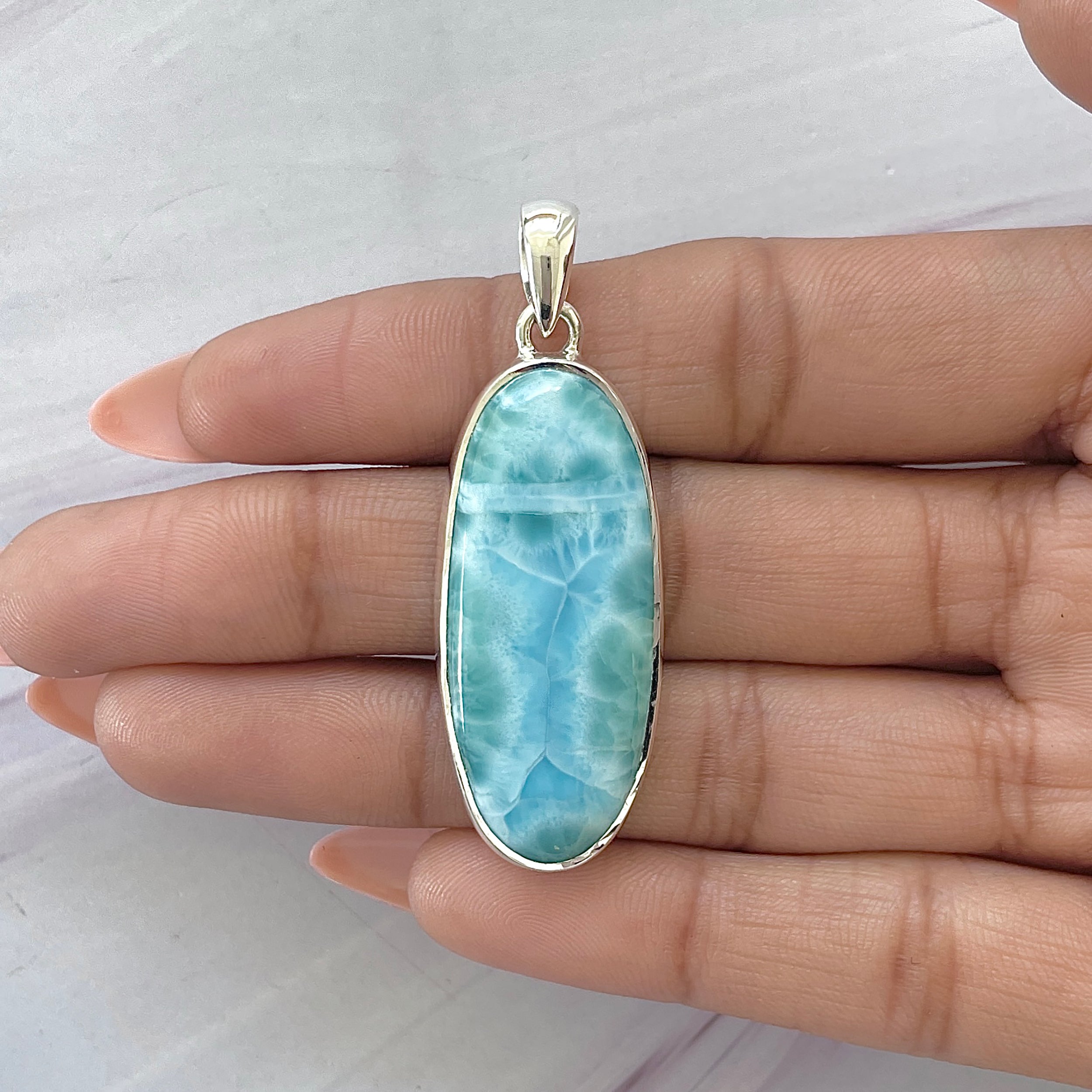 Larimar Pendant-(LAR-P-1633.)