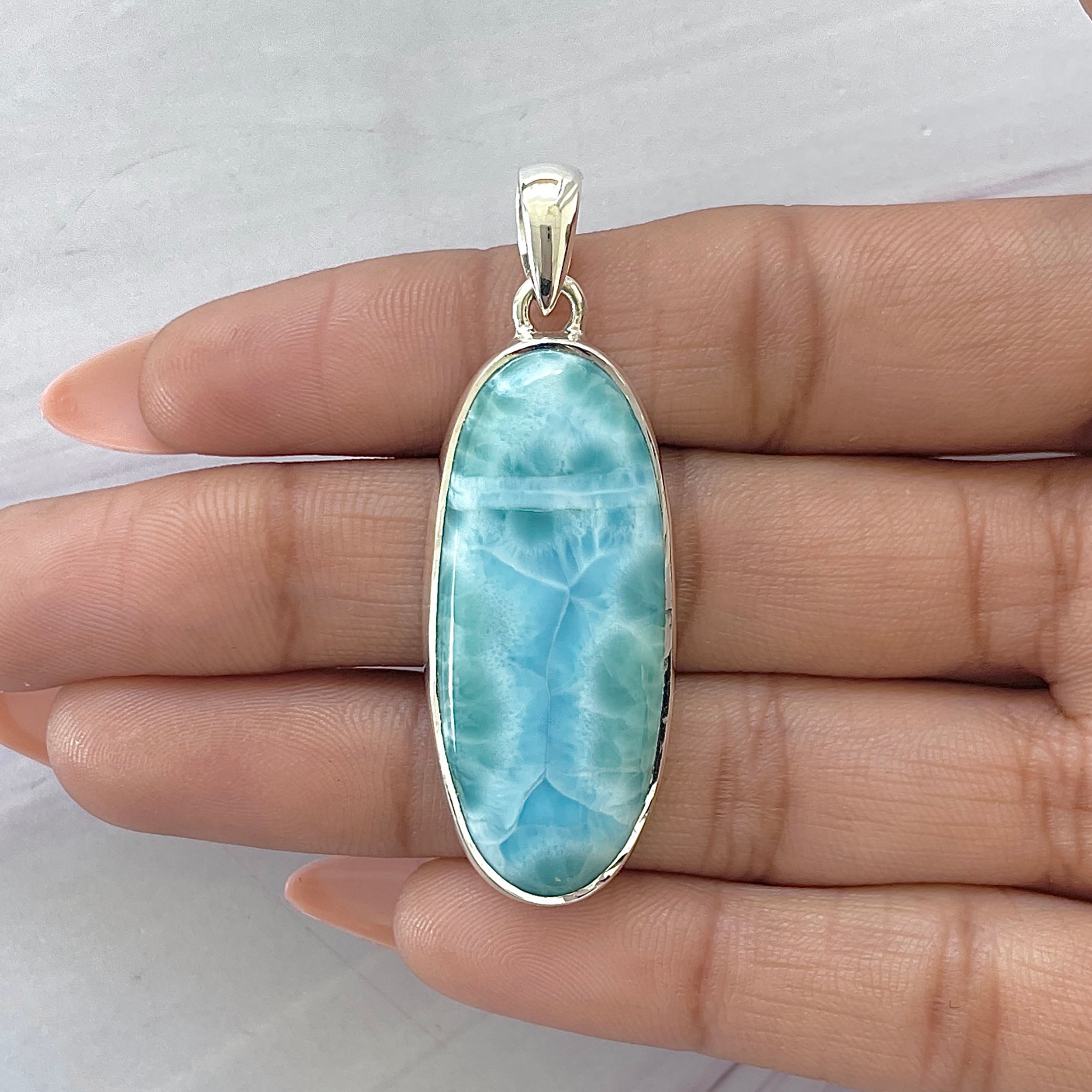 Larimar Pendant-(LAR-P-1633.)