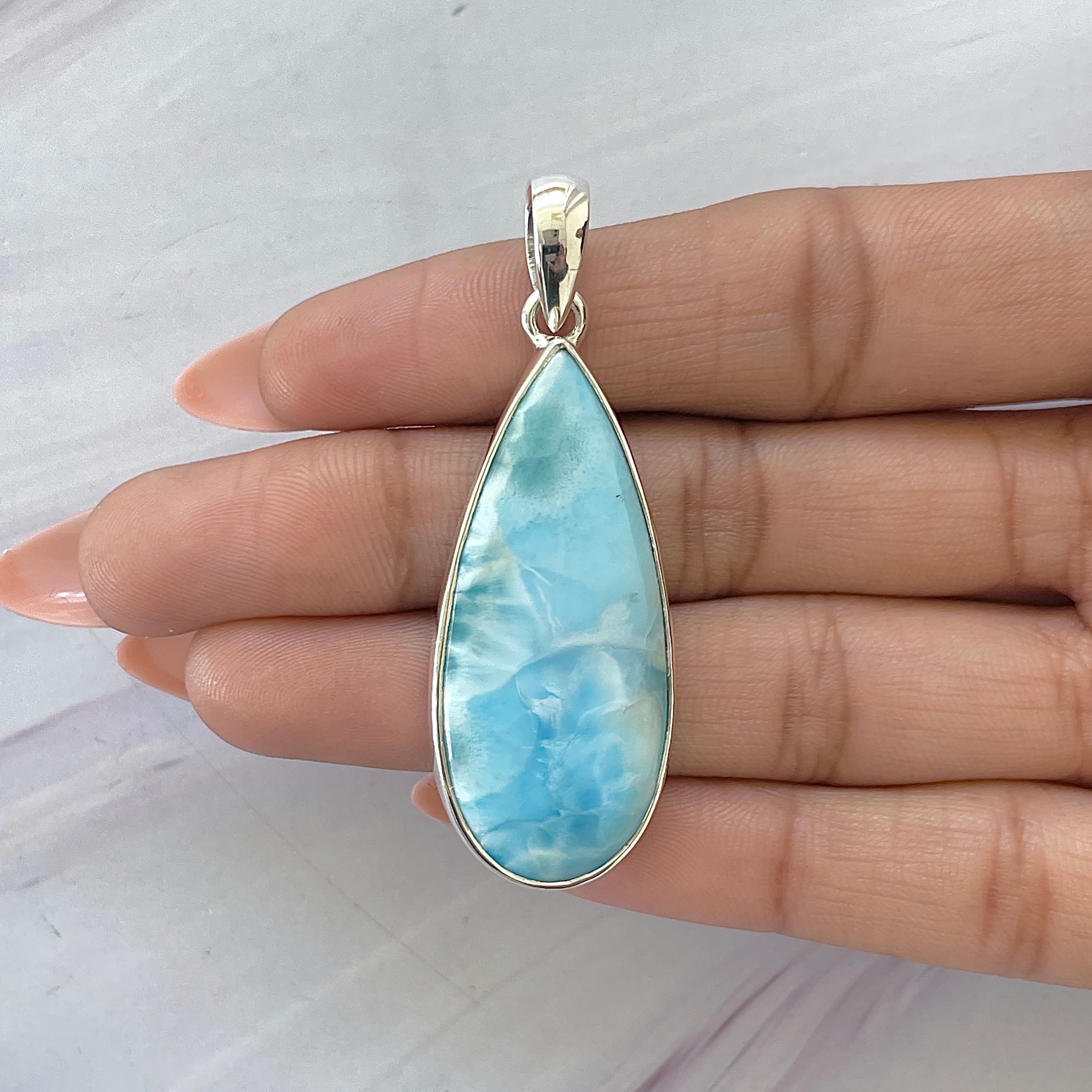 Larimar Pendant-(LAR-P-1634.)