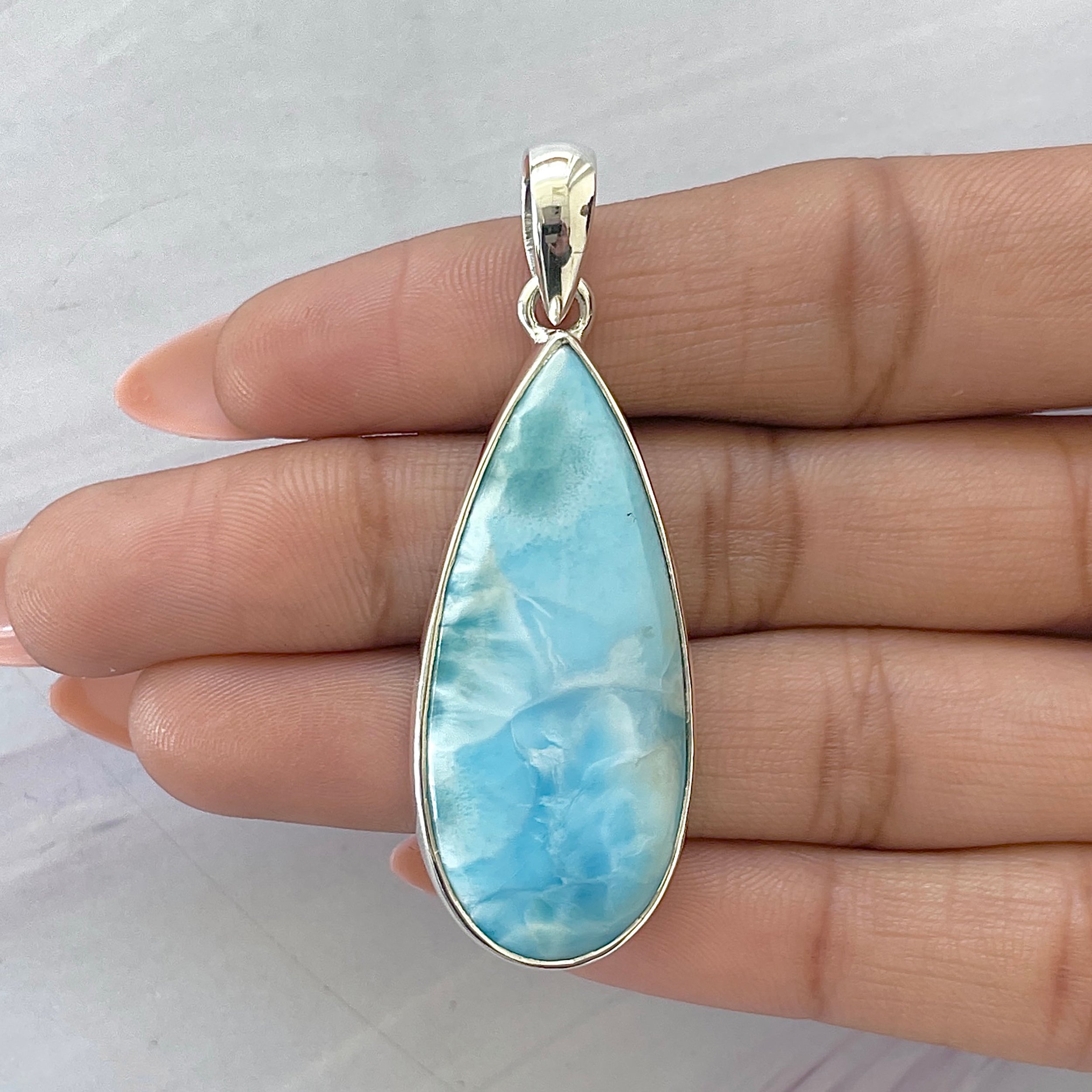 Larimar Pendant-(LAR-P-1634.)