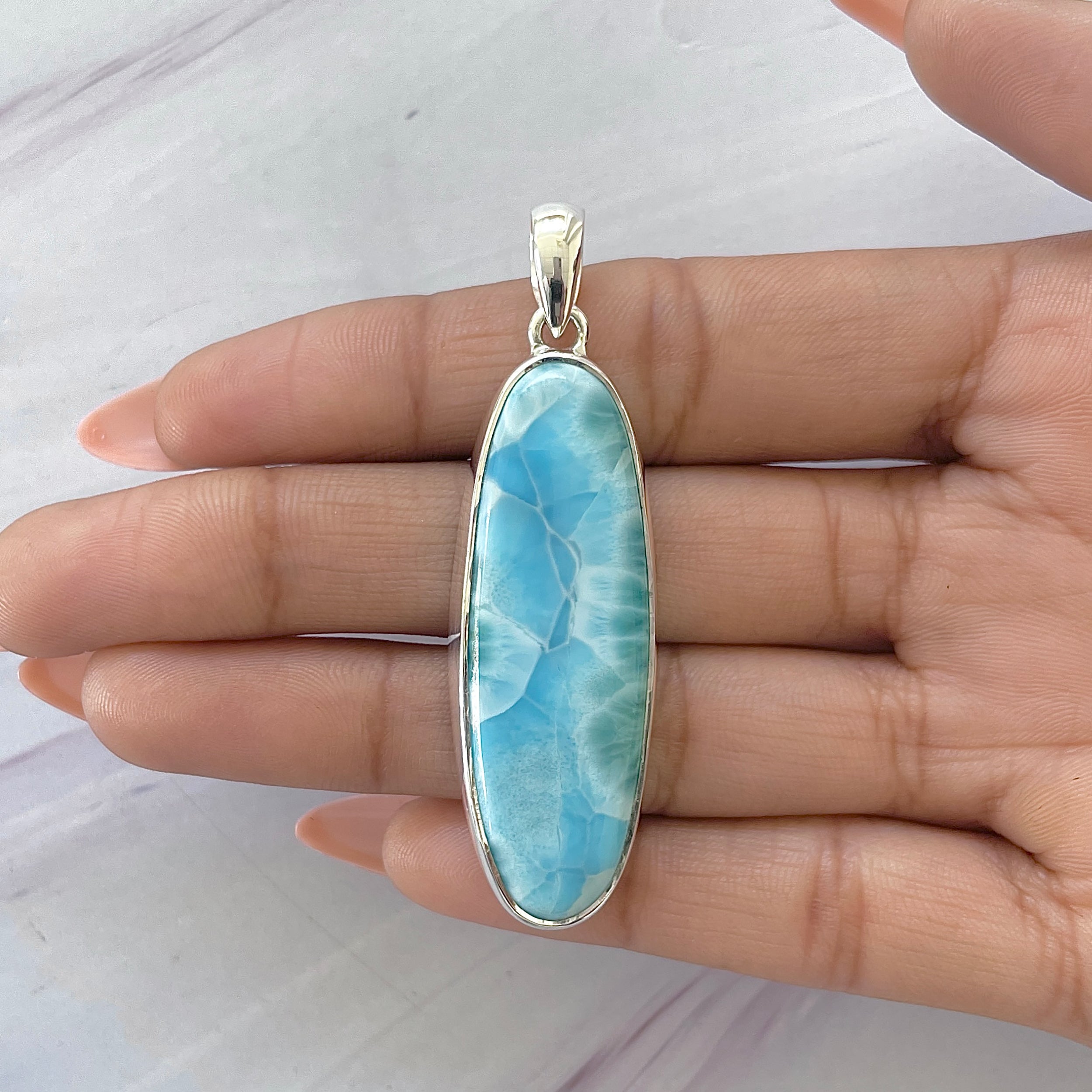 Larimar Pendant-(LAR-P-1635.)