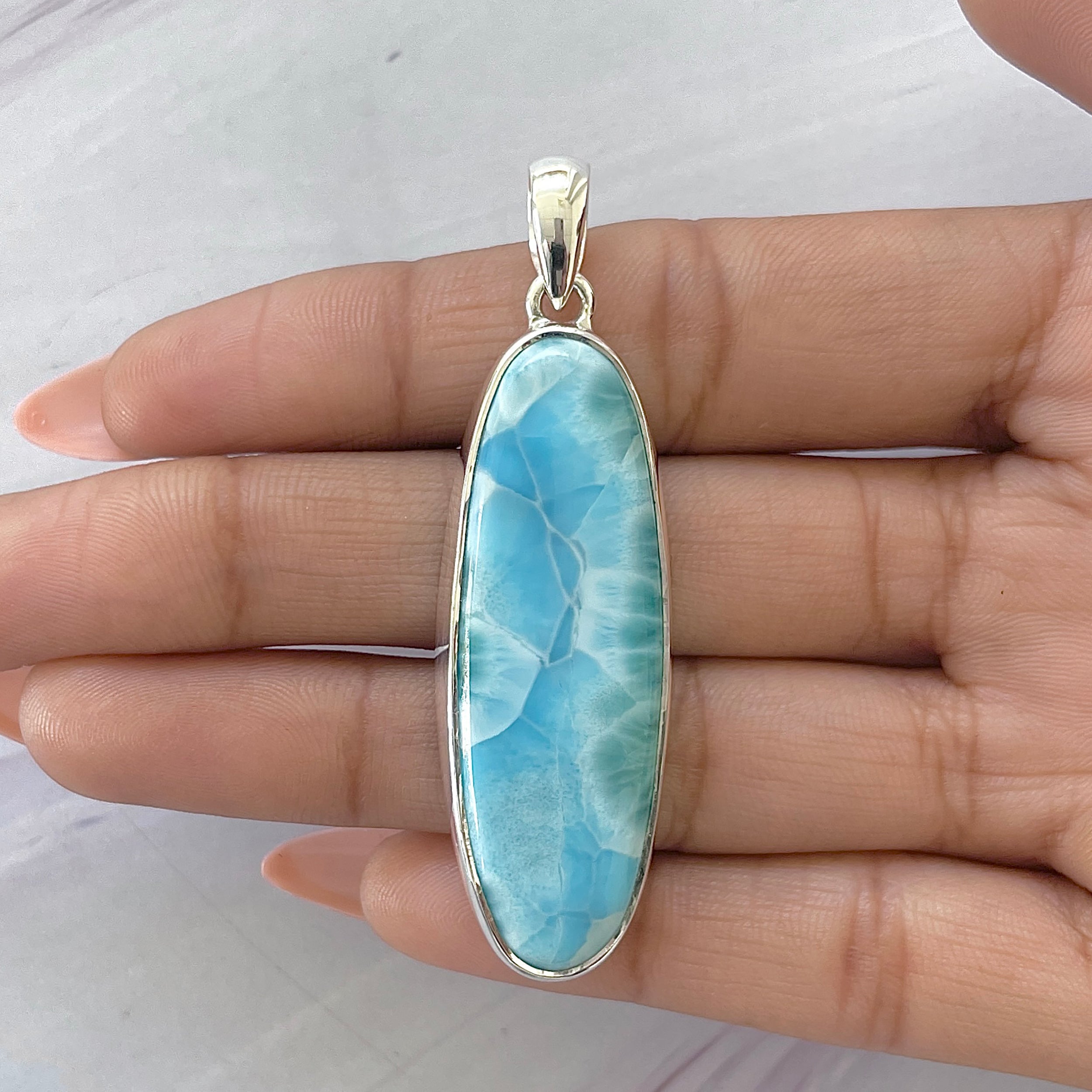 Larimar Pendant-(LAR-P-1635.)