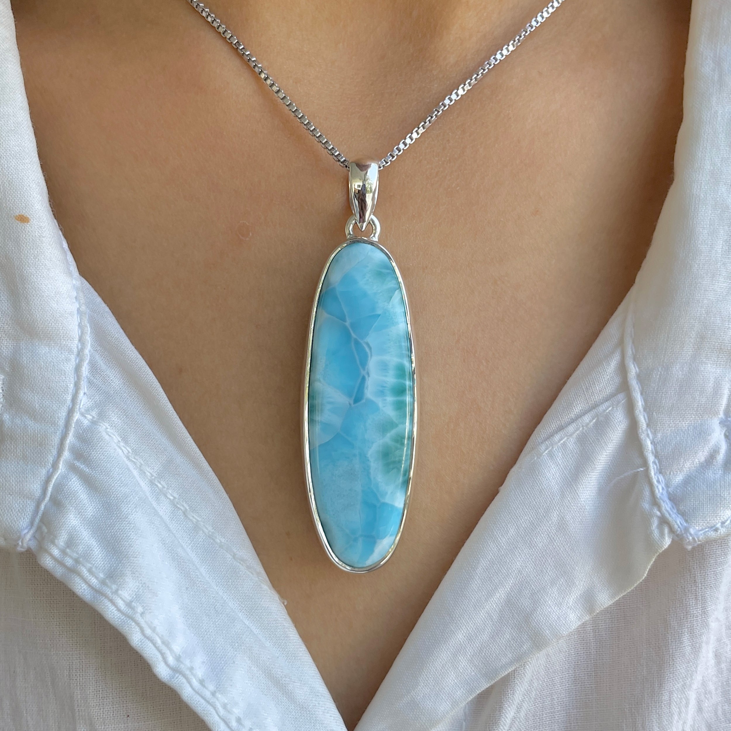 Larimar Pendant-(LAR-P-1635.)