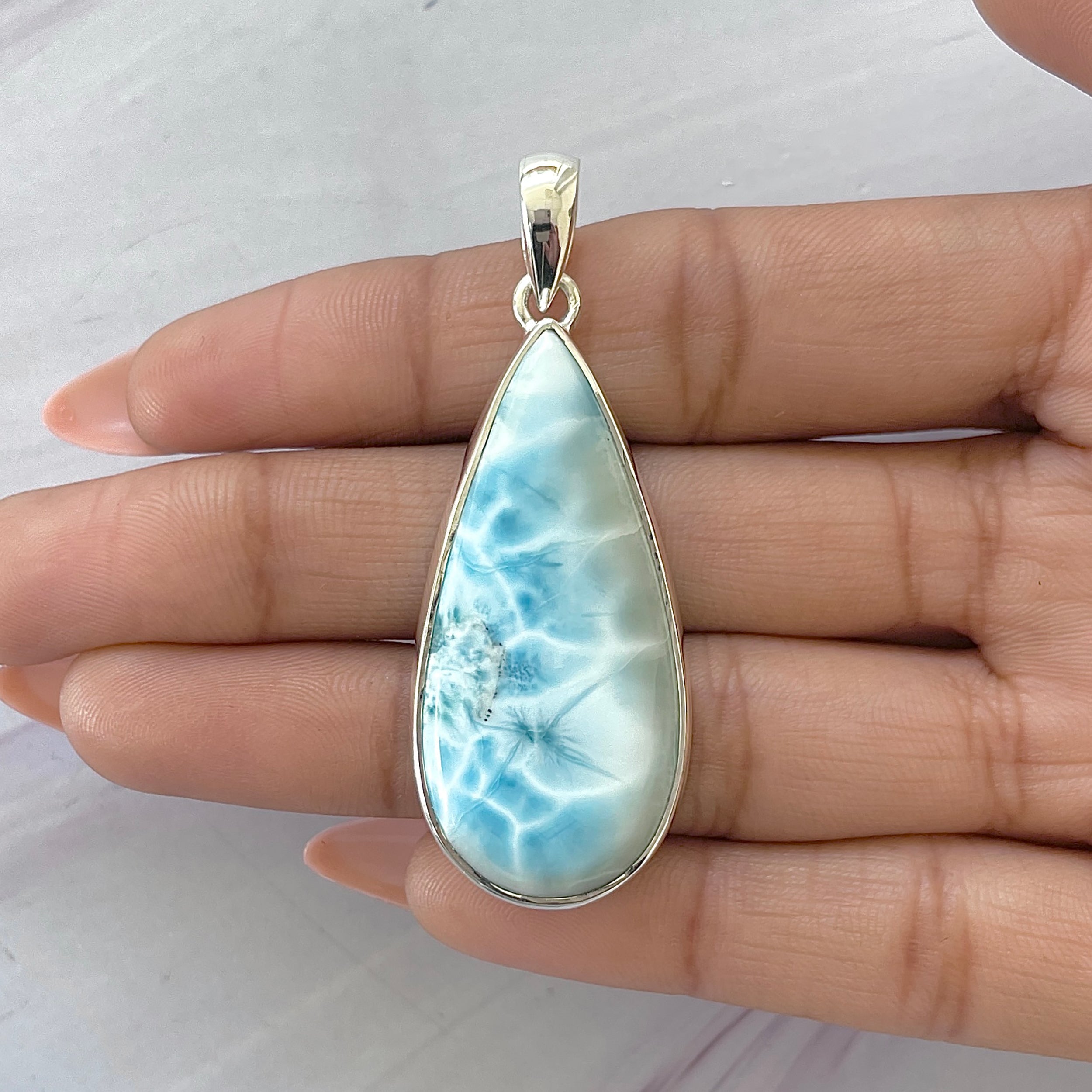 Larimar Pendant-(LAR-P-1636.)
