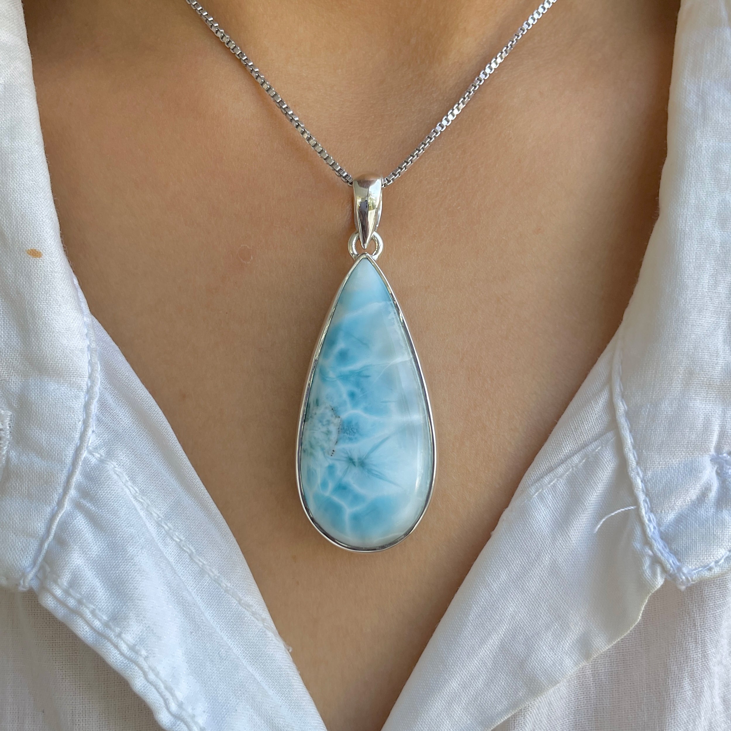 Larimar Pendant-(LAR-P-1636.)