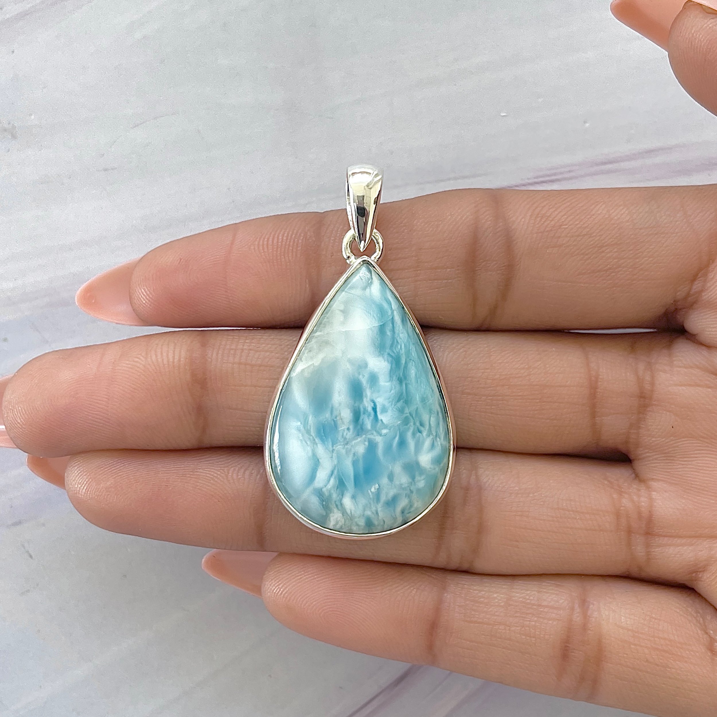 Larimar Pendant-(LAR-P-1637.)