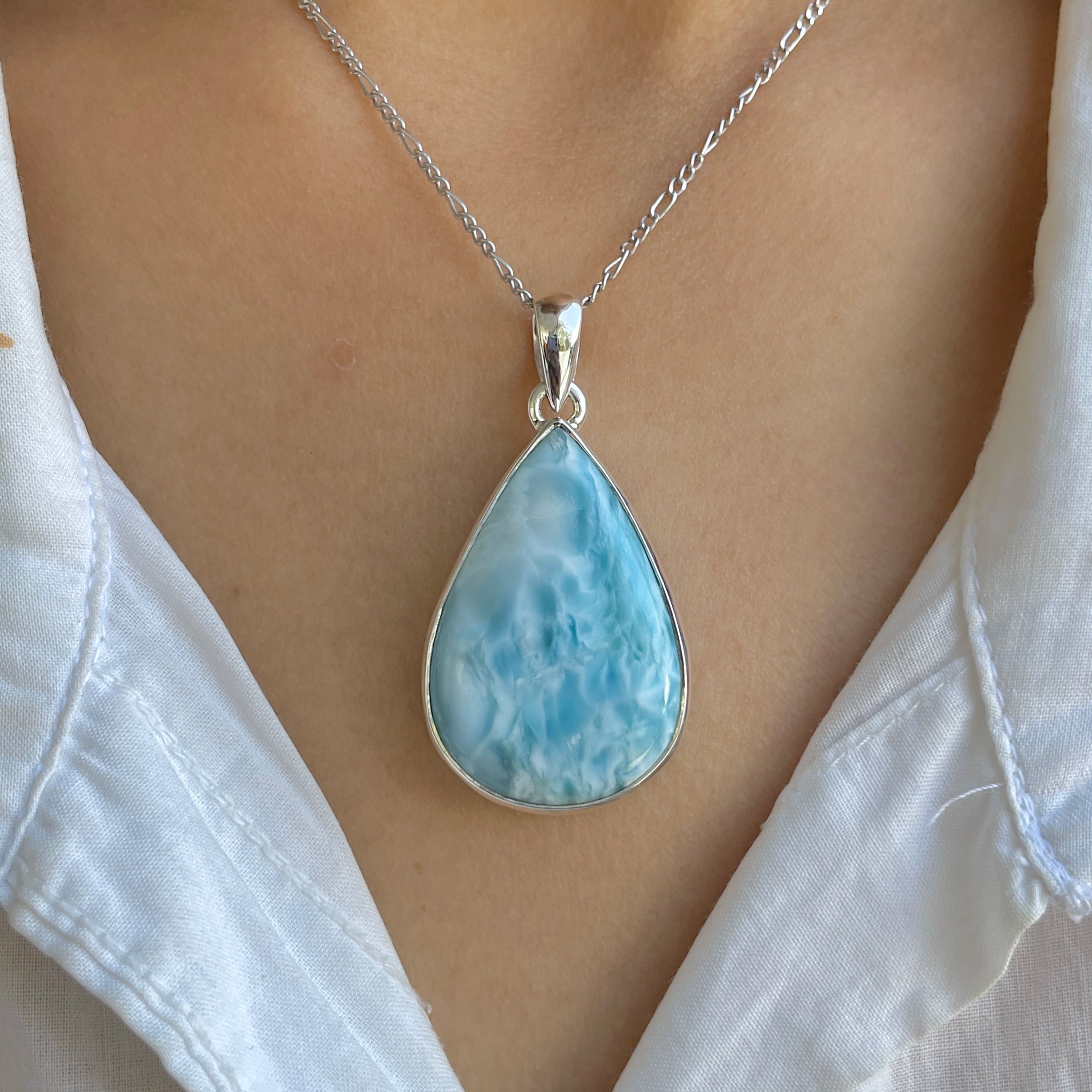 Larimar Pendant-(LAR-P-1637.)