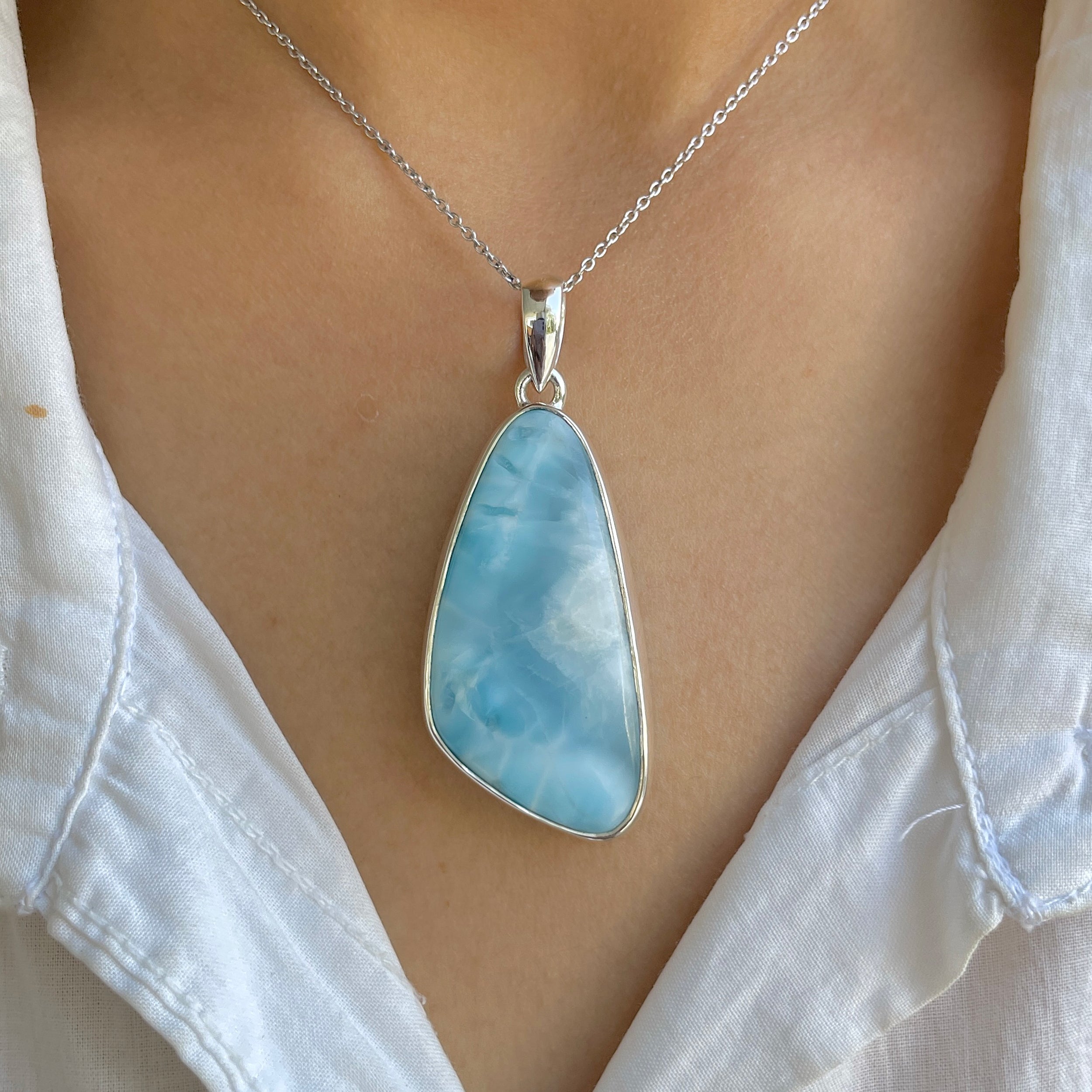 Larimar Pendant-(LAR-P-1638.)