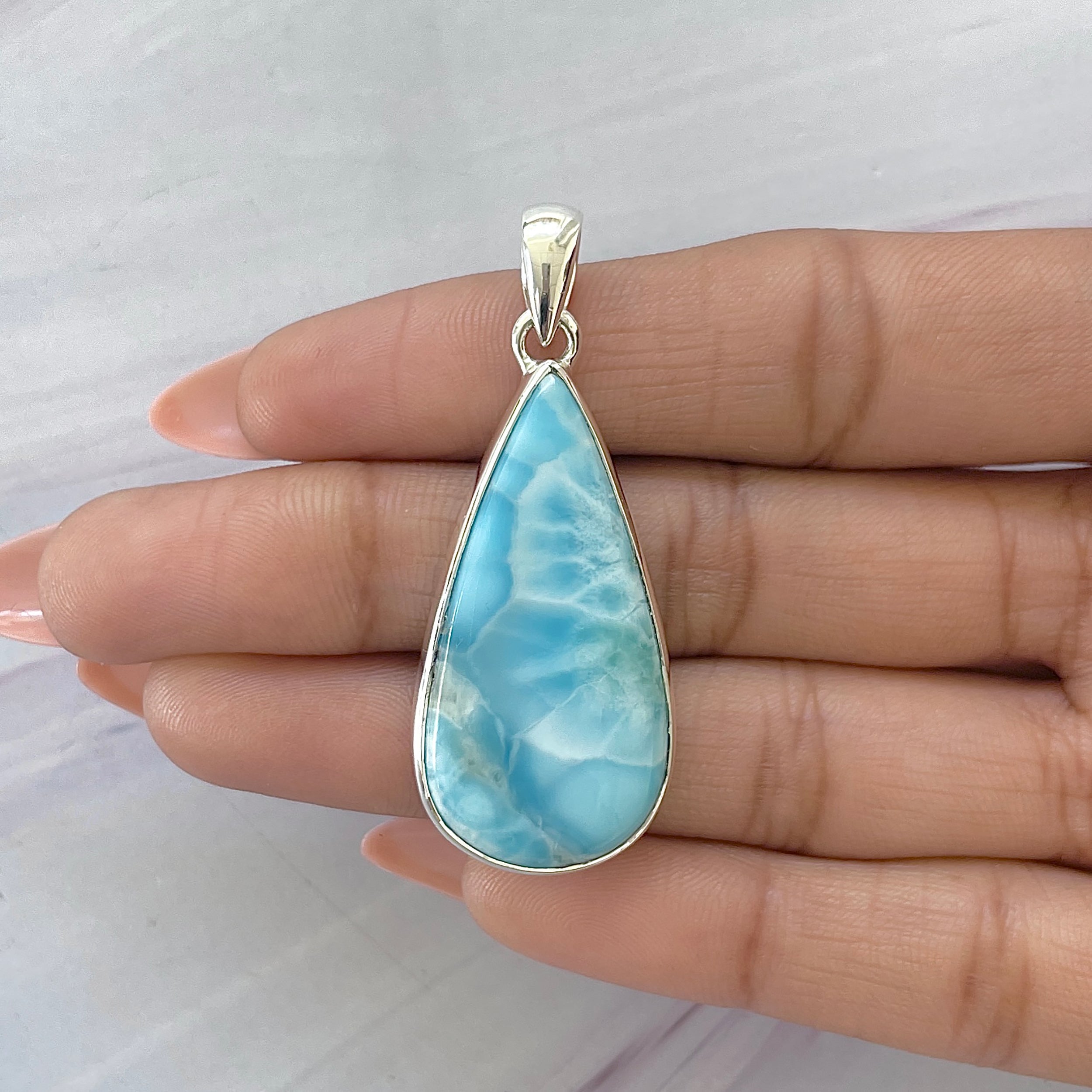 Larimar Pendant-(LAR-P-1640.)