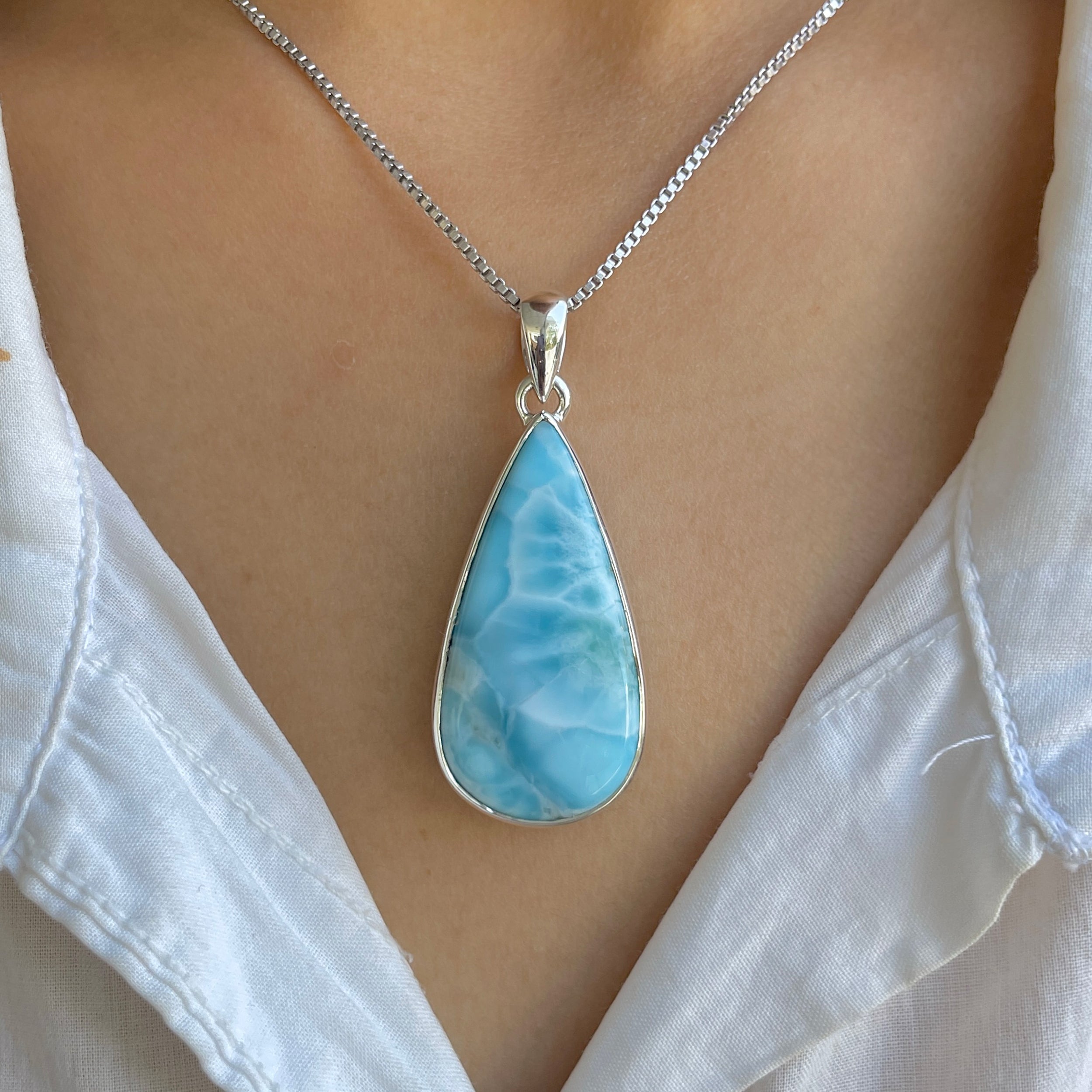 Larimar Pendant-(LAR-P-1640.)
