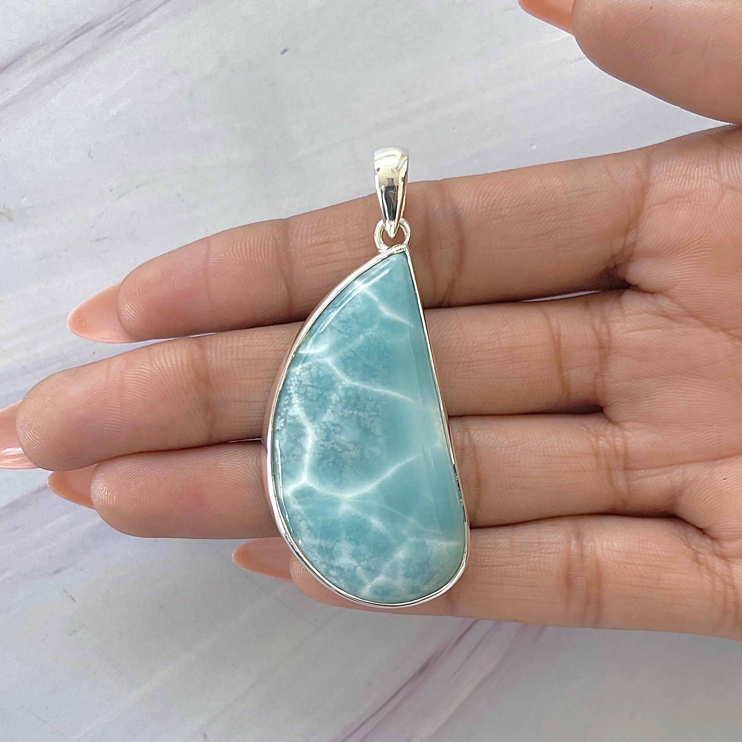 Larimar Pendant-(LAR-P-1642.)