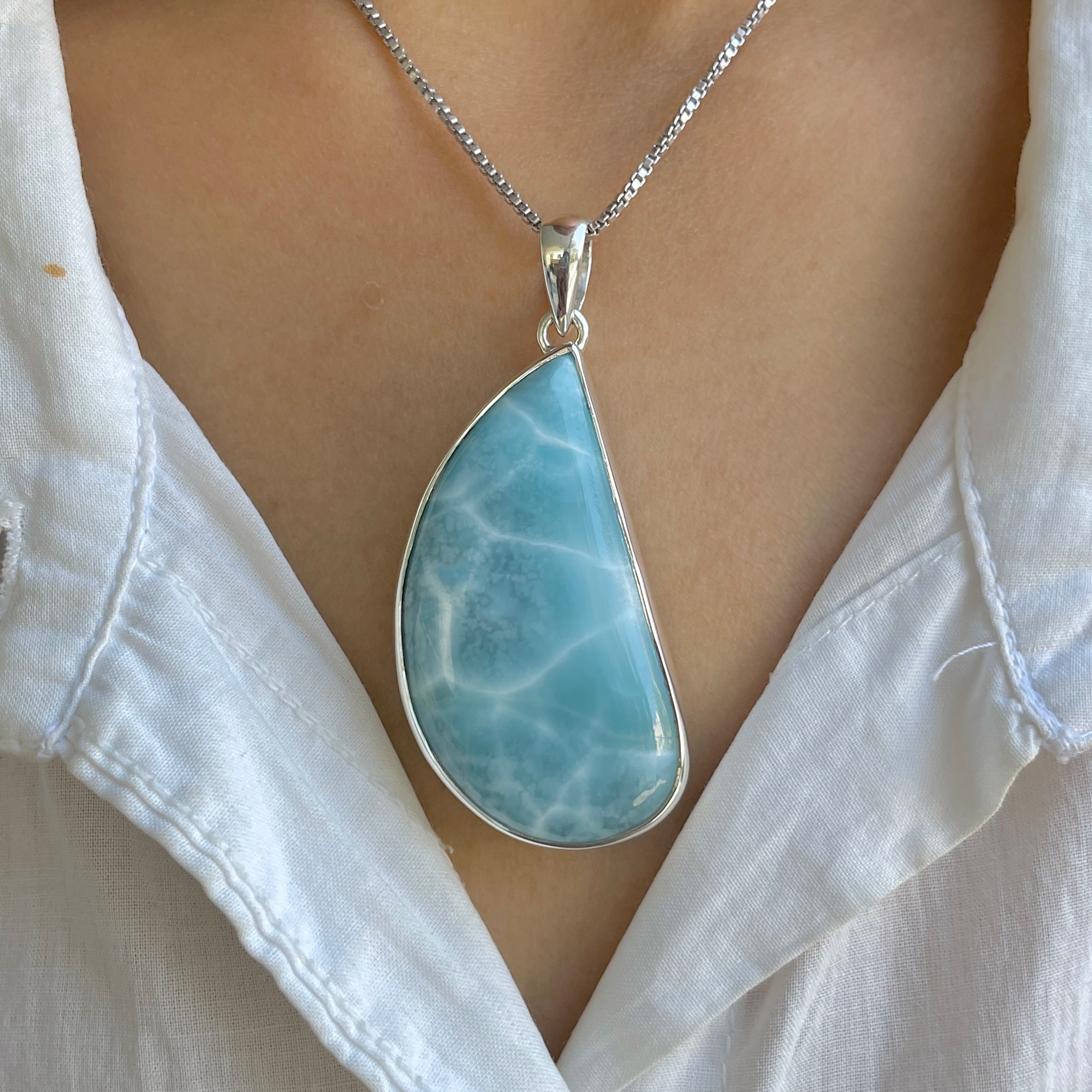 Larimar Pendant-(LAR-P-1642.)