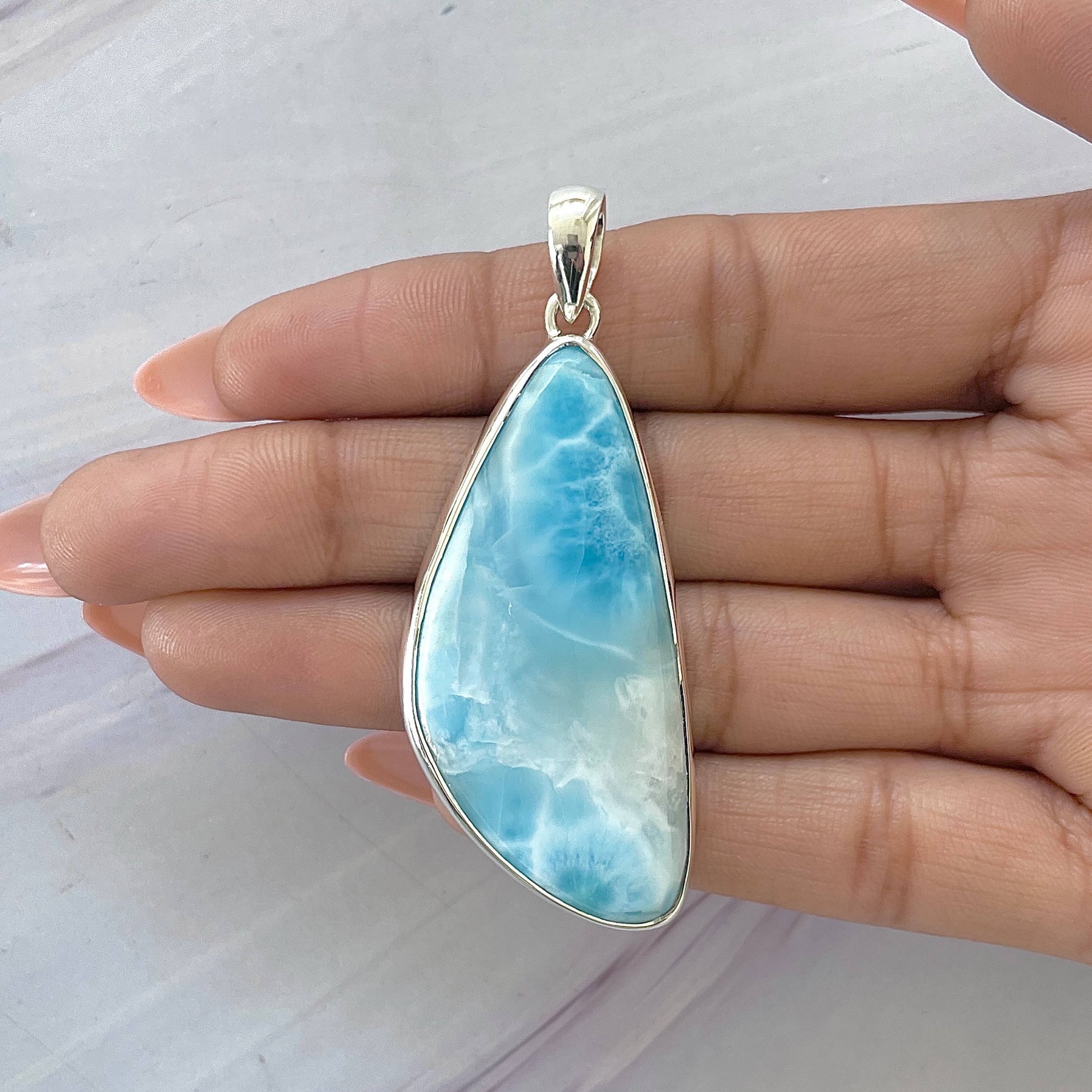 Larimar Pendant-(LAR-P-1643.)