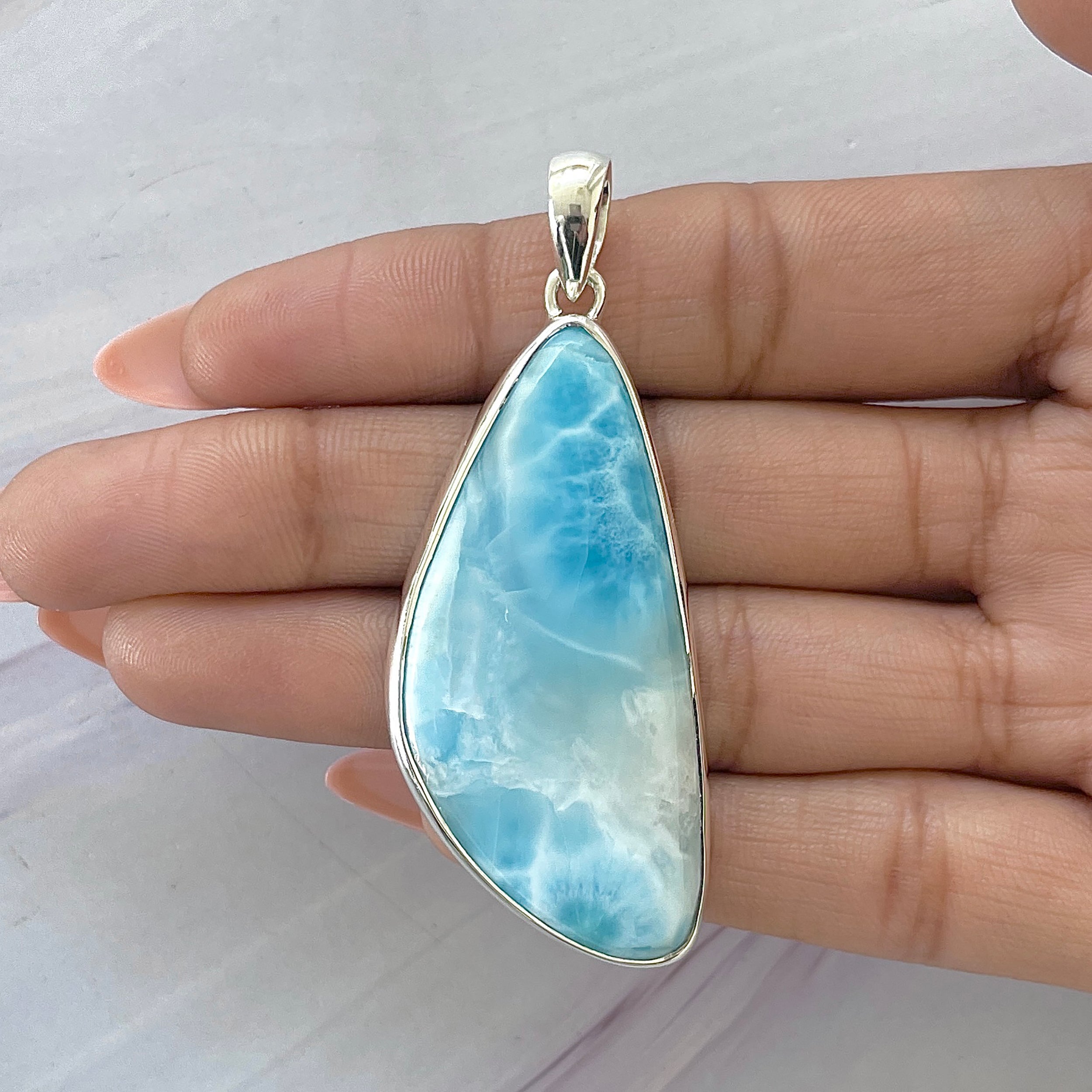 Larimar Pendant-(LAR-P-1643.)