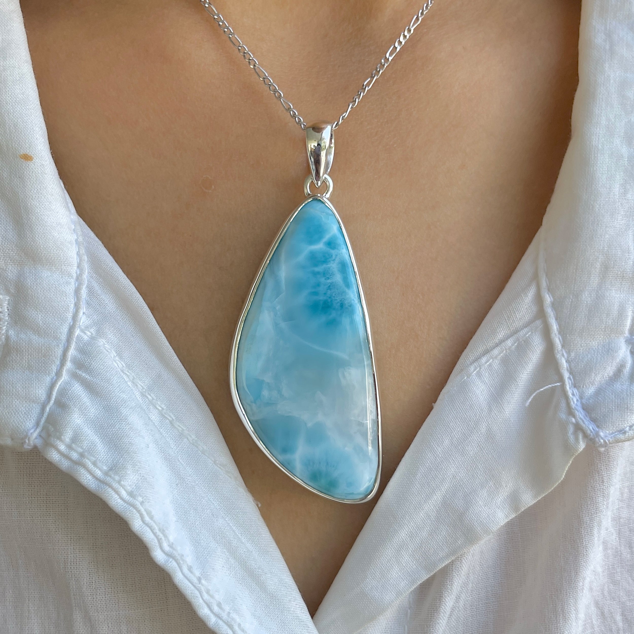 Larimar Pendant-(LAR-P-1643.)